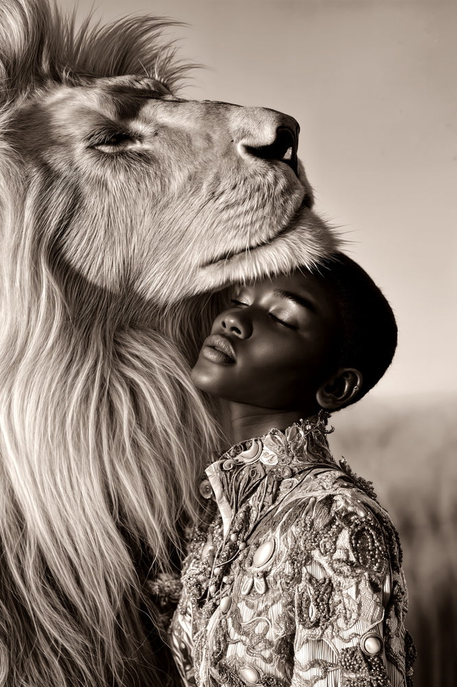 Lion's Embrace Paintng