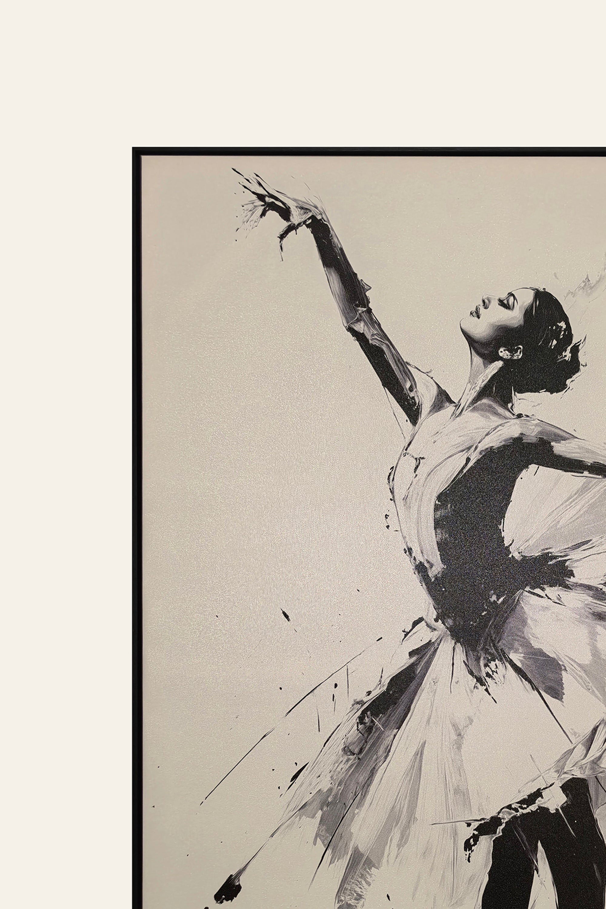 Framed artwork of a ballerina