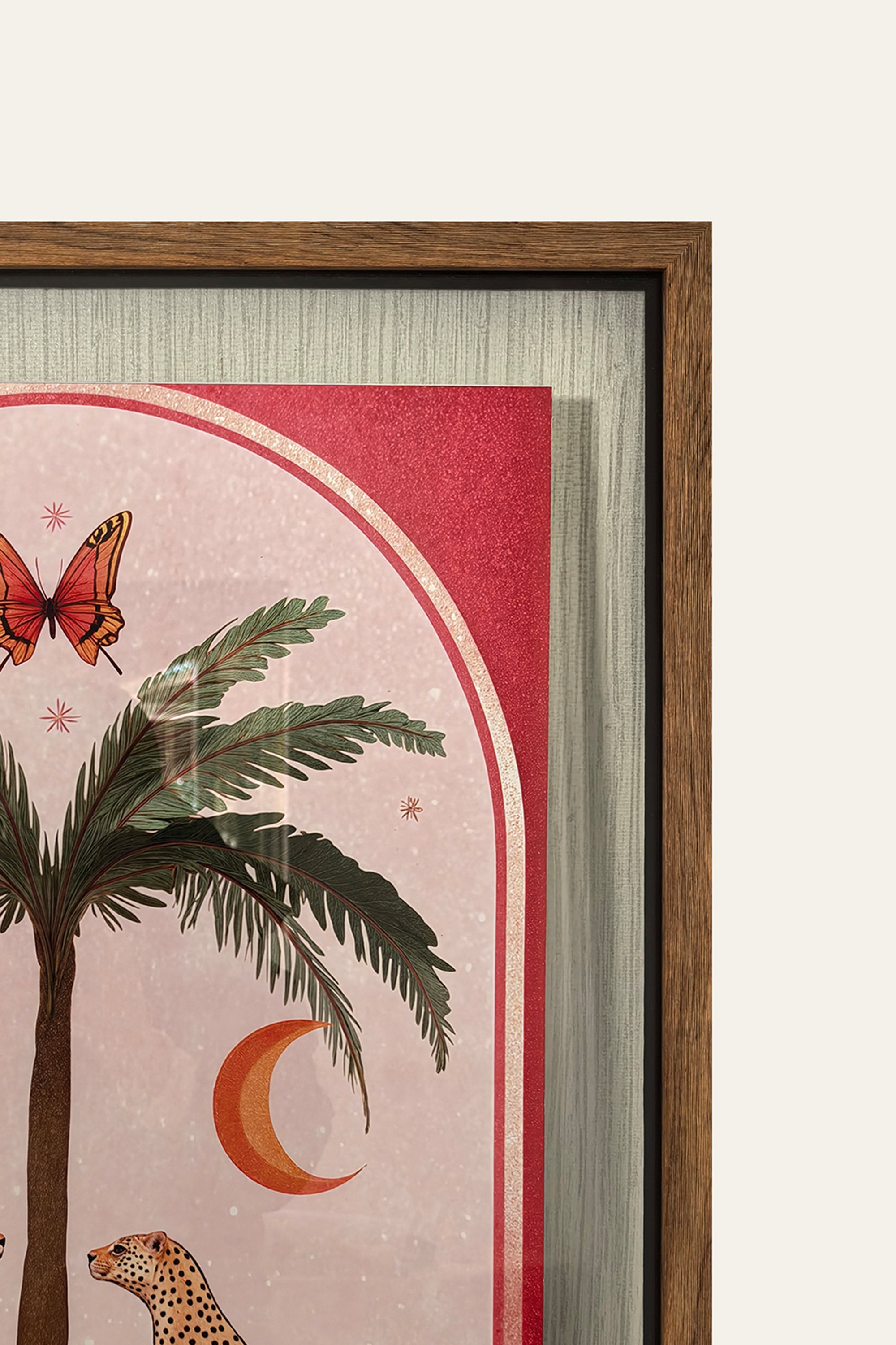 Framed artwork palm tree