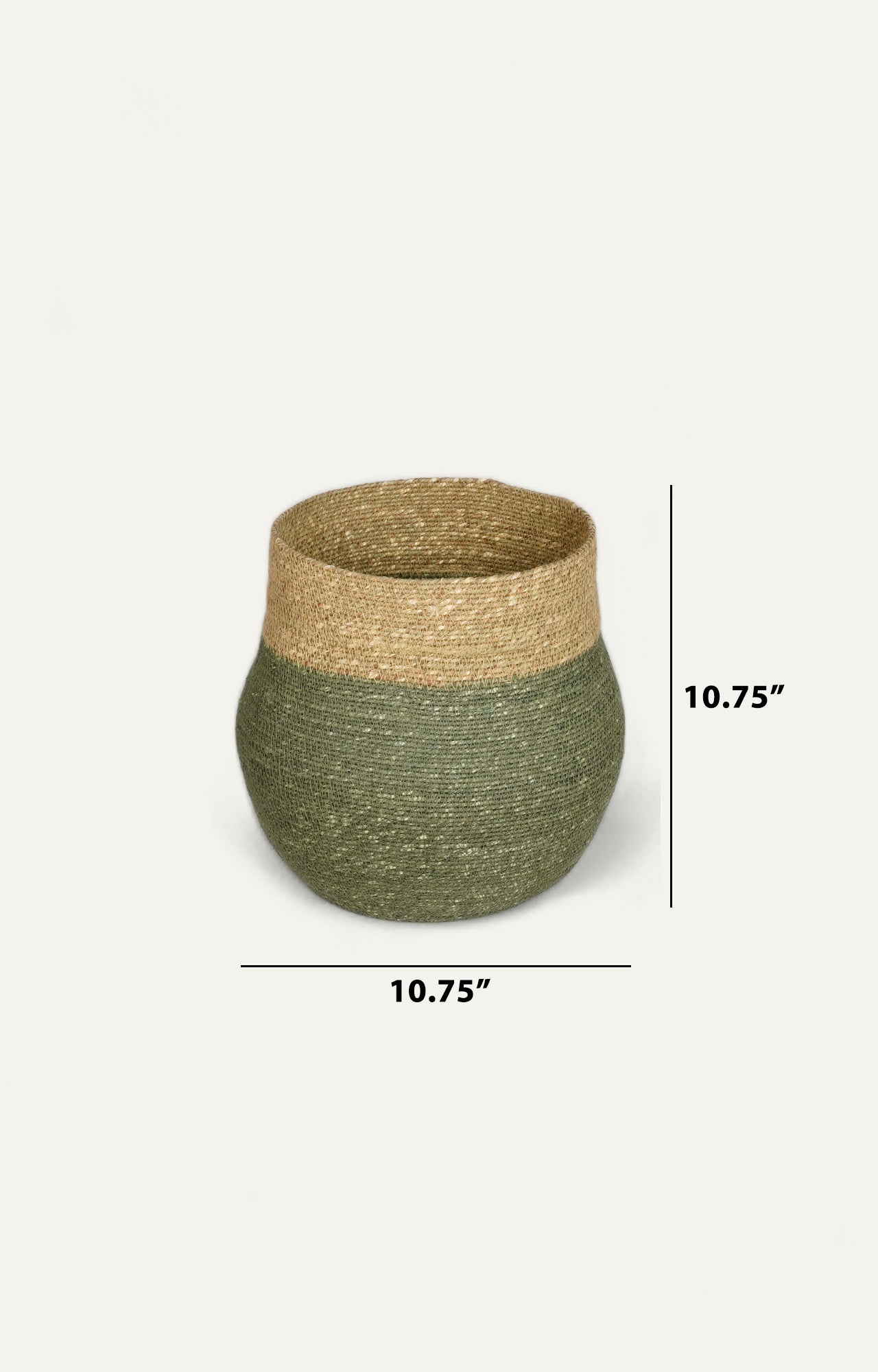 Wide Seagrass Basket with Teal Border