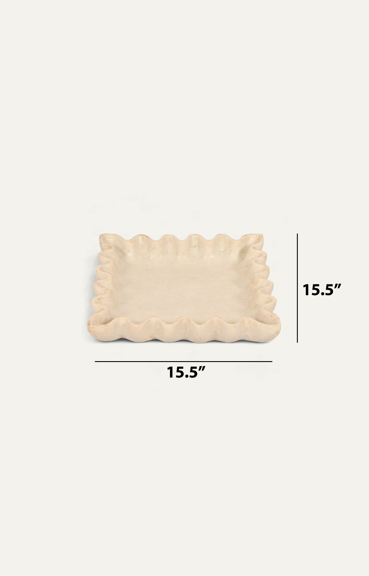 Scalloped Square Tray Large