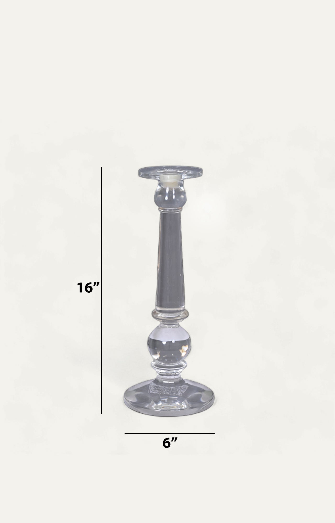 Elongated Crystal Candle Holder