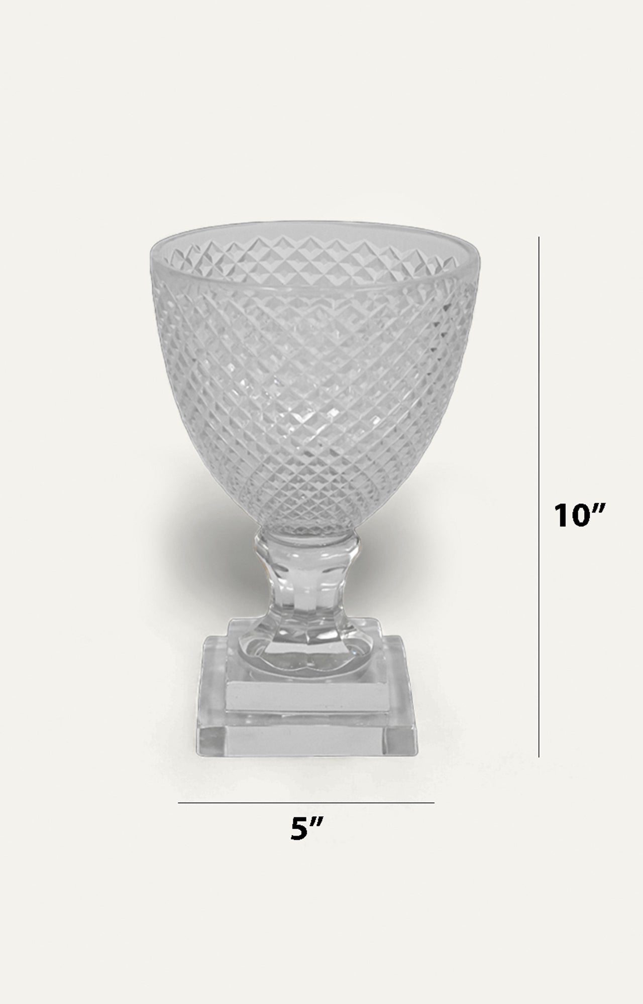 Diamond-Cut Crystal Hurricane Lamp