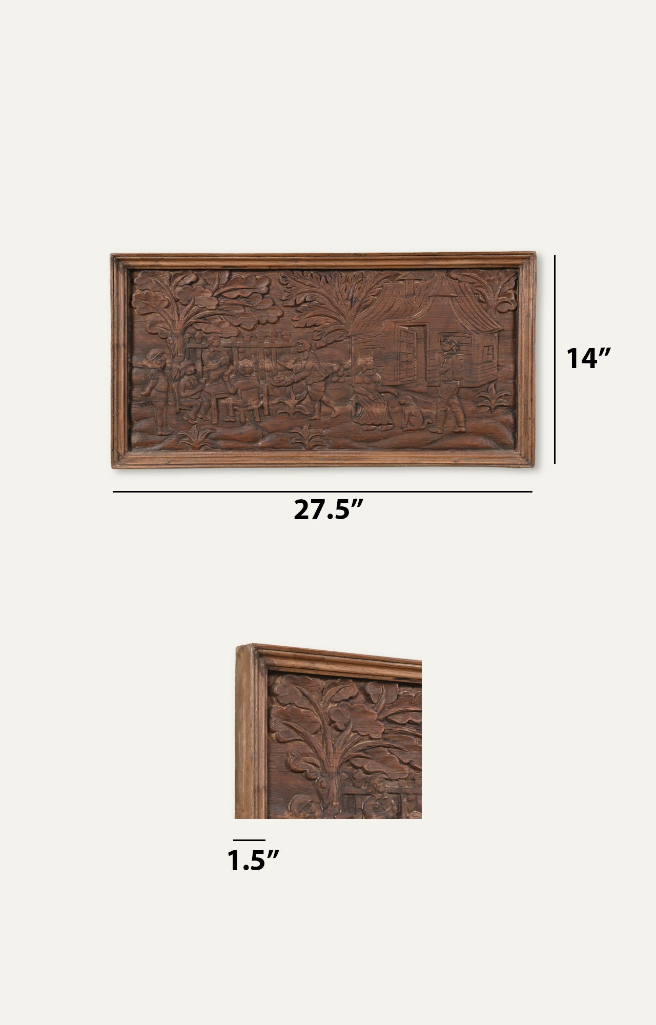 European Carved Wooden Panel