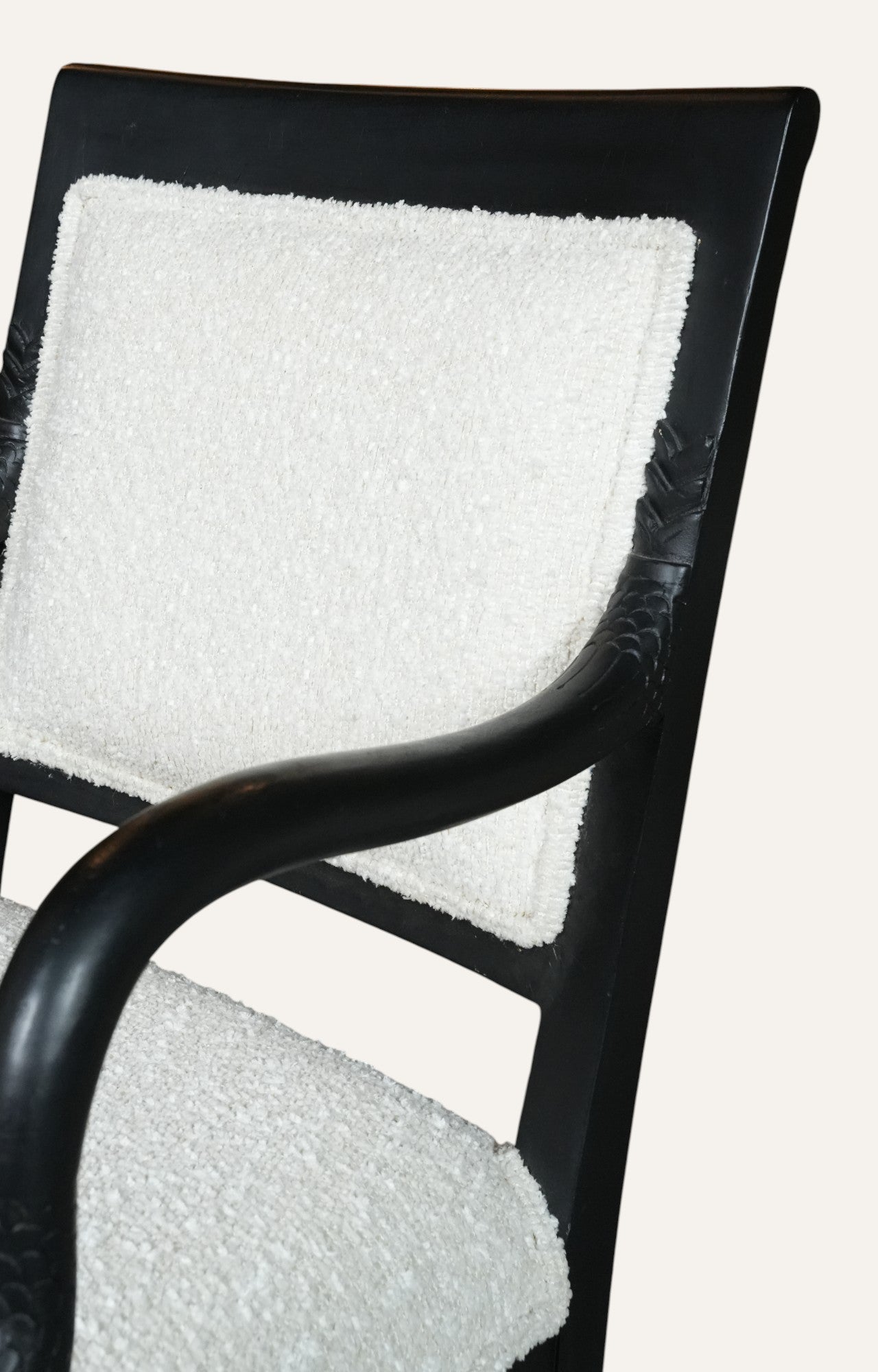 Vintage Wood Bergère Armchair