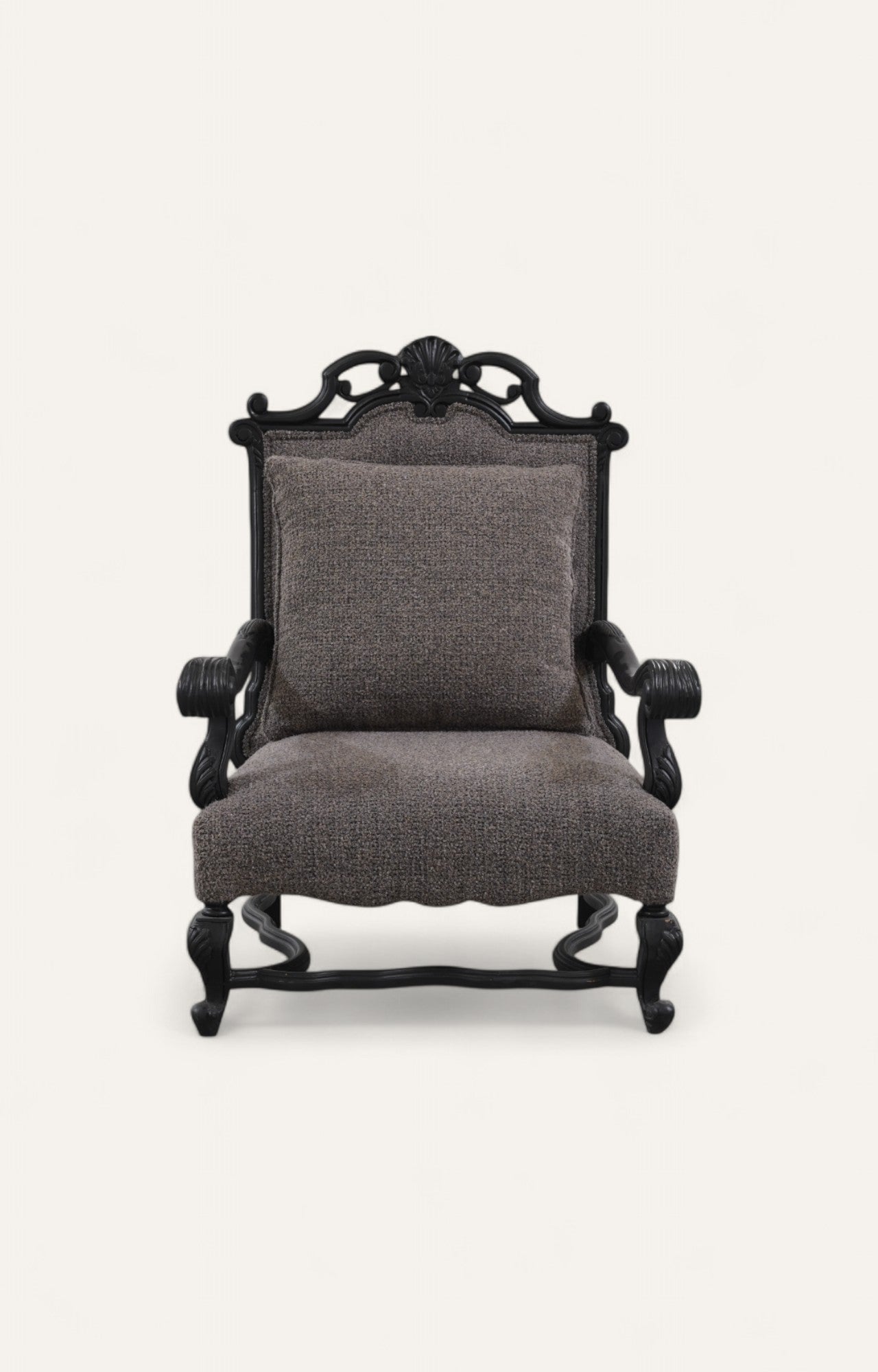 Black Lounge Chair with Cushion