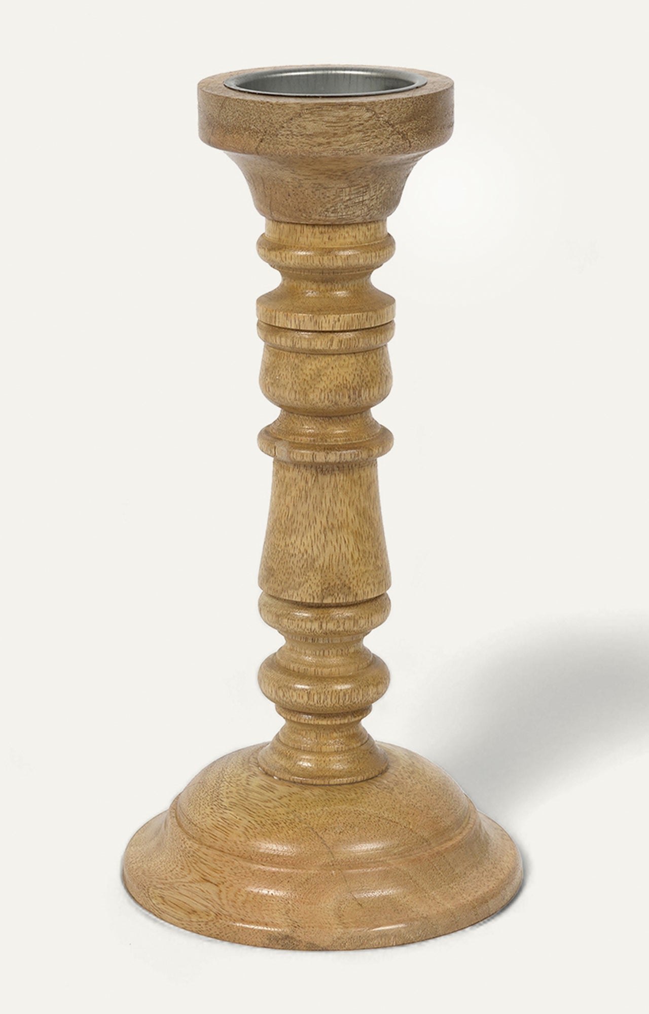 Vintage Turned Wood Candle Stand