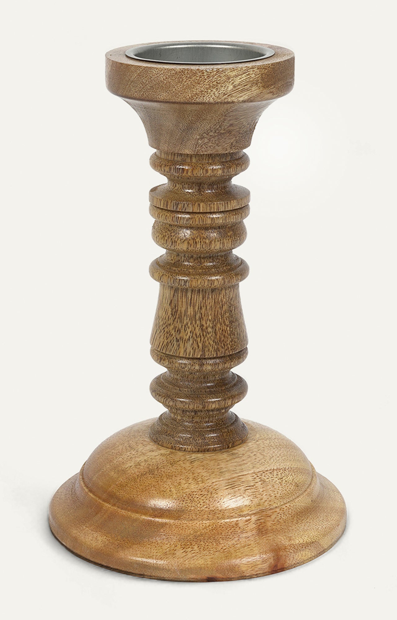 Vintage Turned Wood Candle Stand