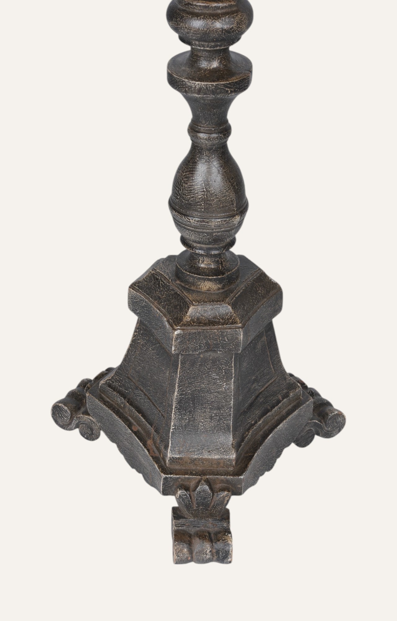 Teak Floor Candle Stand