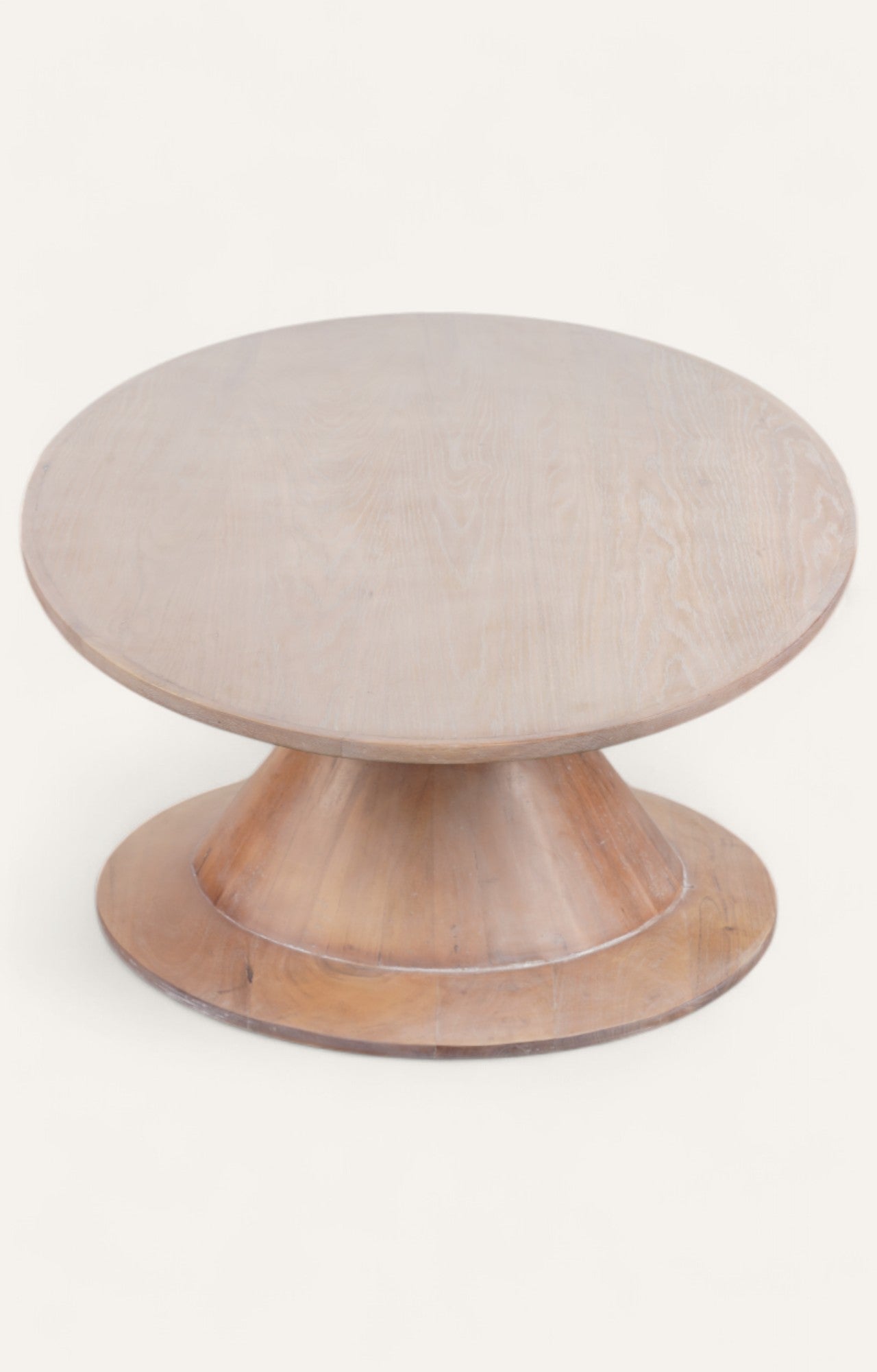 Round wooden stool