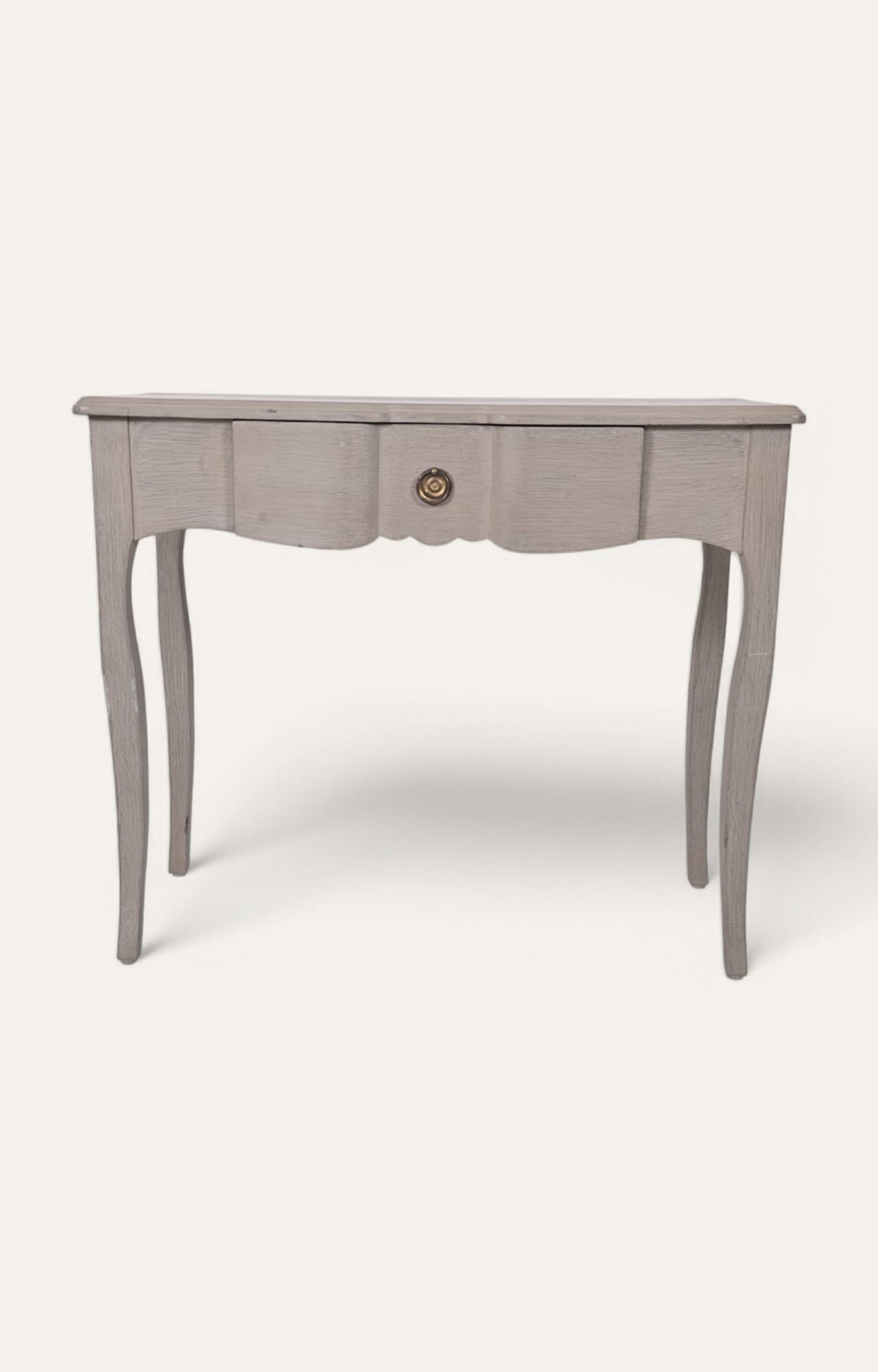 wooden console table with single drawer