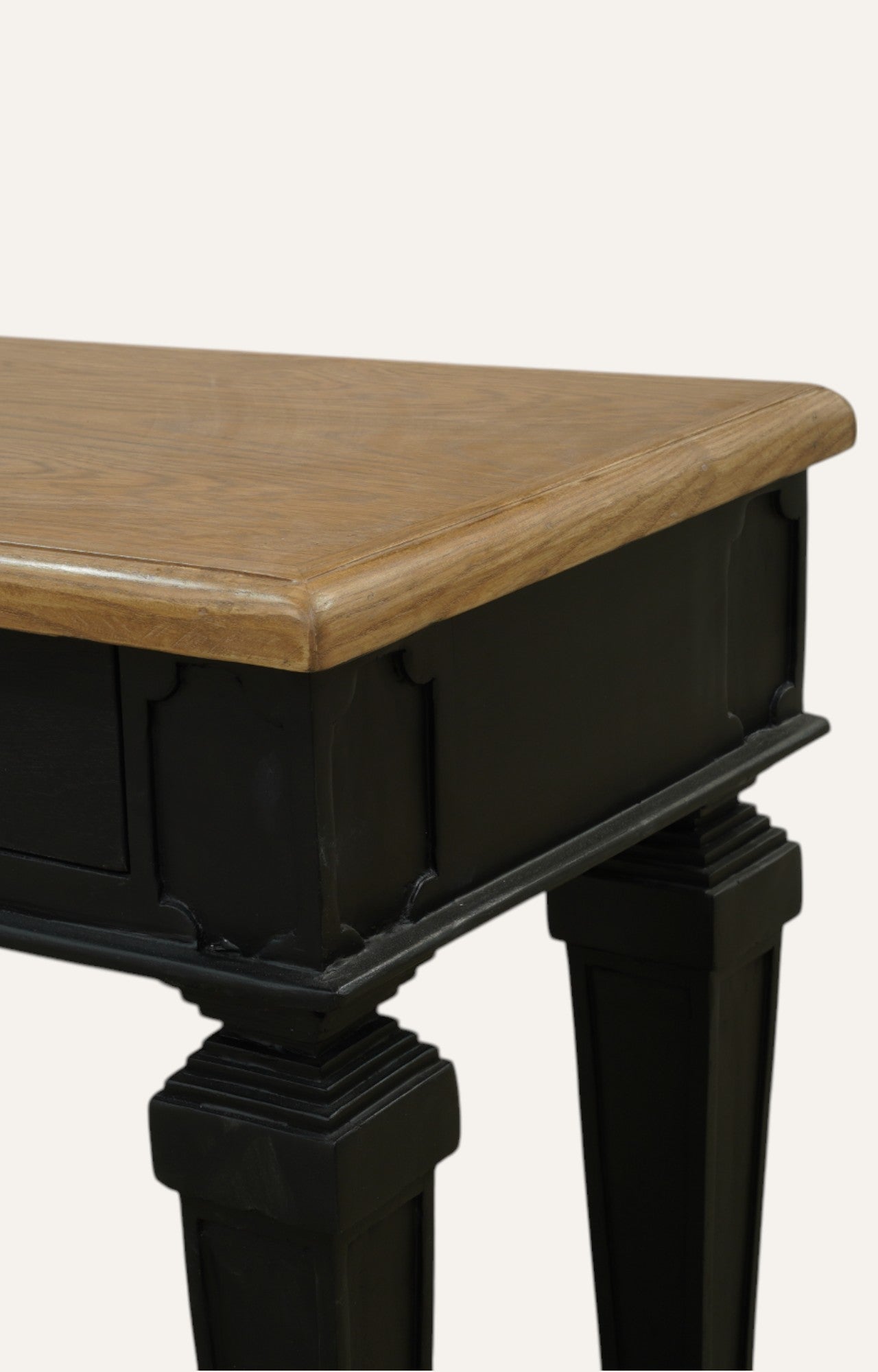 Two-Tone Console Table with Brass Details