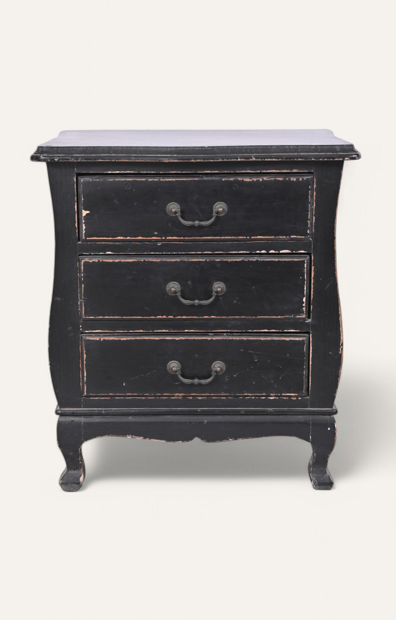 Black distressed dresser 
