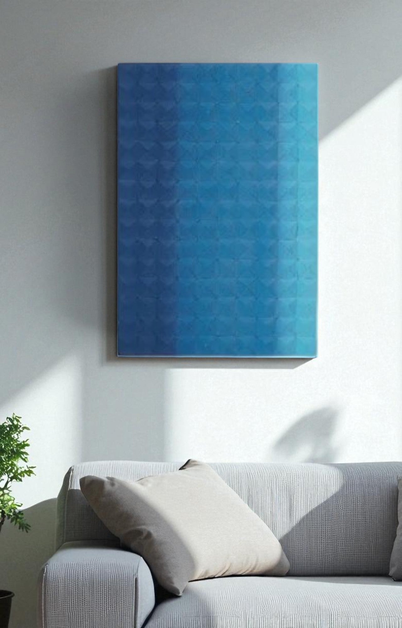 Blue Shade Embossed 3d Wall Art