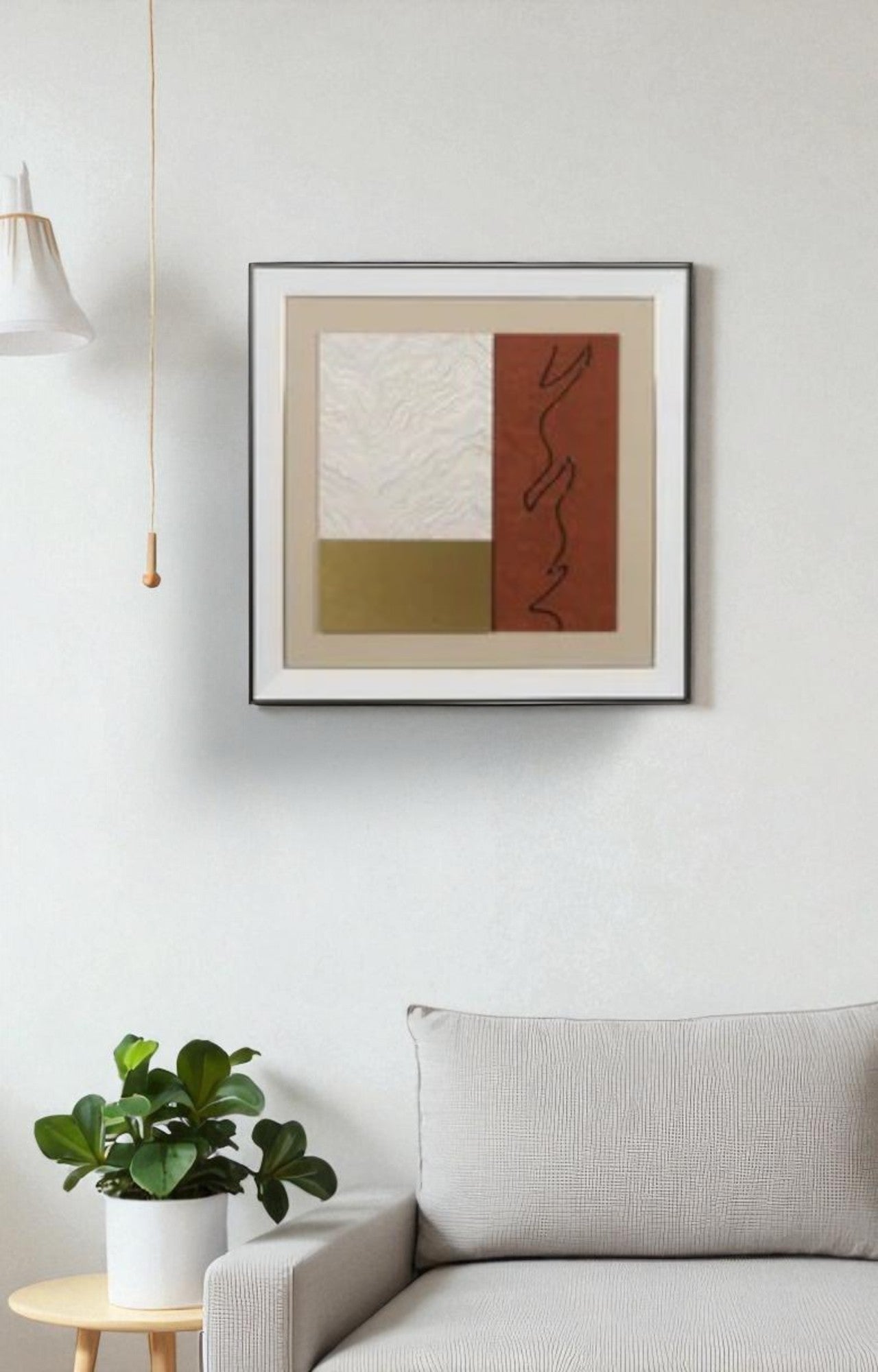 3D Relief Abstract Wall Art (Framed)