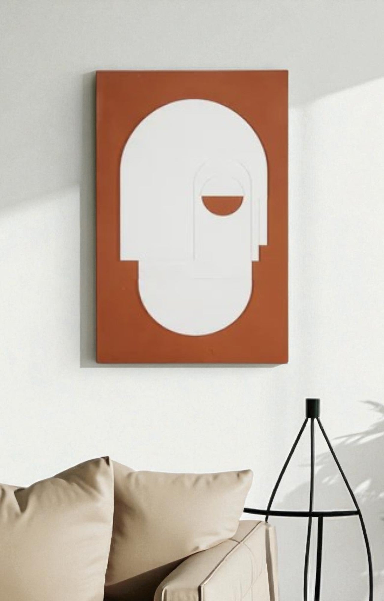 Abstract Art Face with One Eye Frame