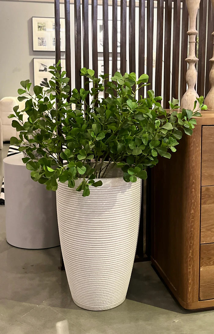 Decorative White textured vase