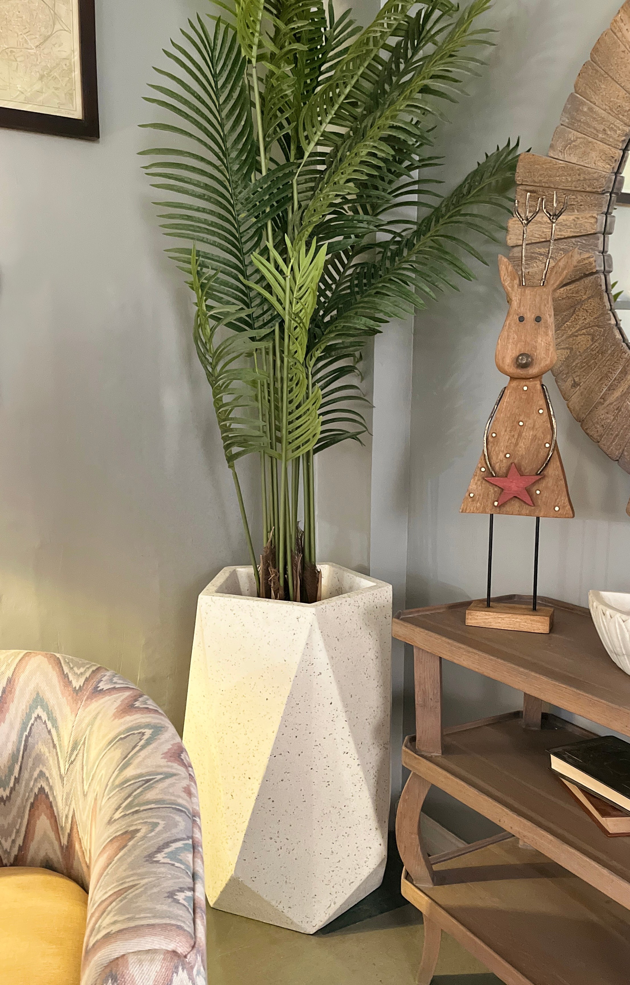 Decorative Geometric White Planter