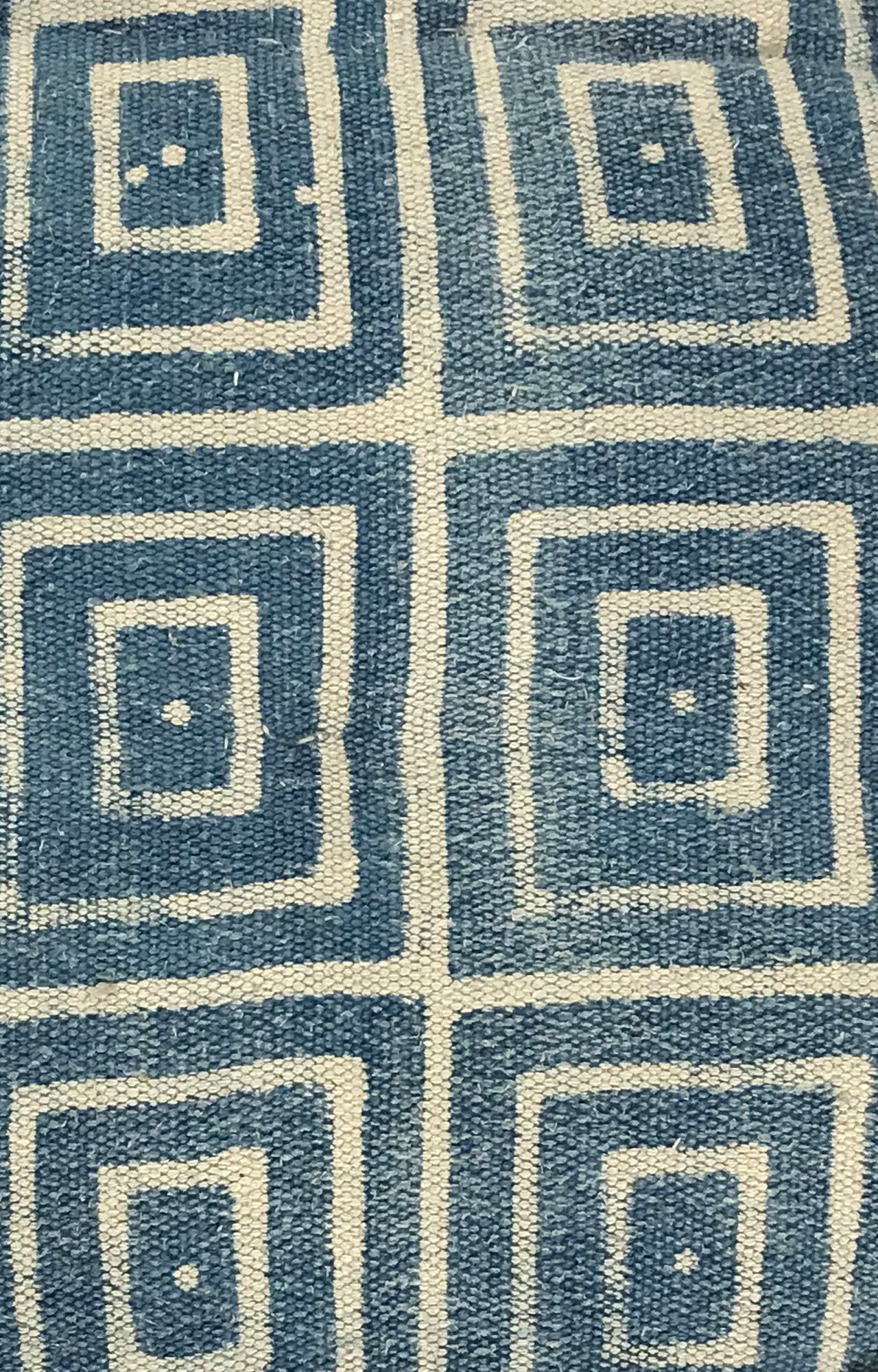Geometric Handwoven Pouf Stool