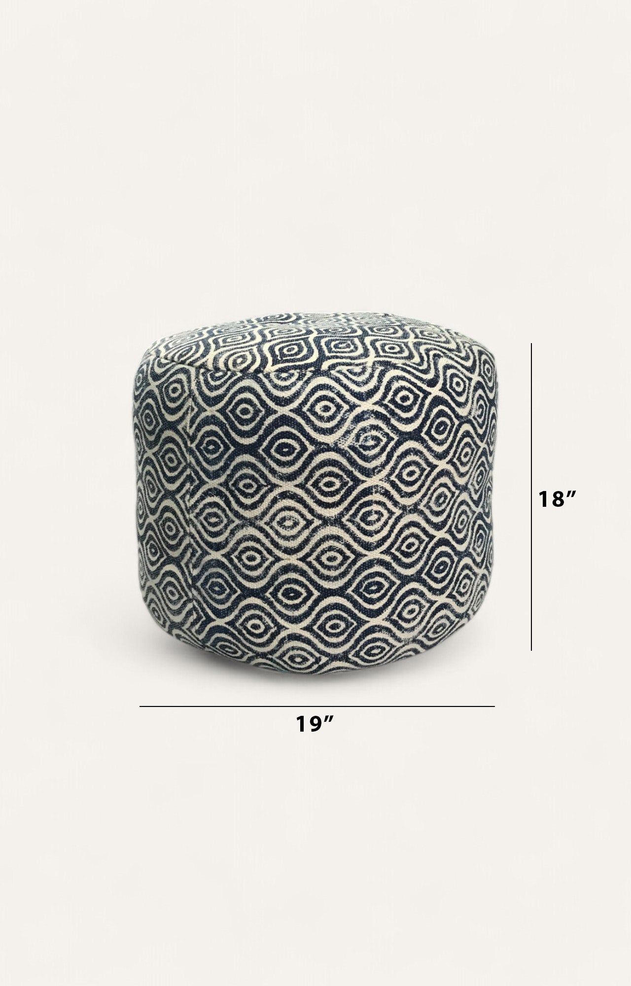 round handwoven pouf 
