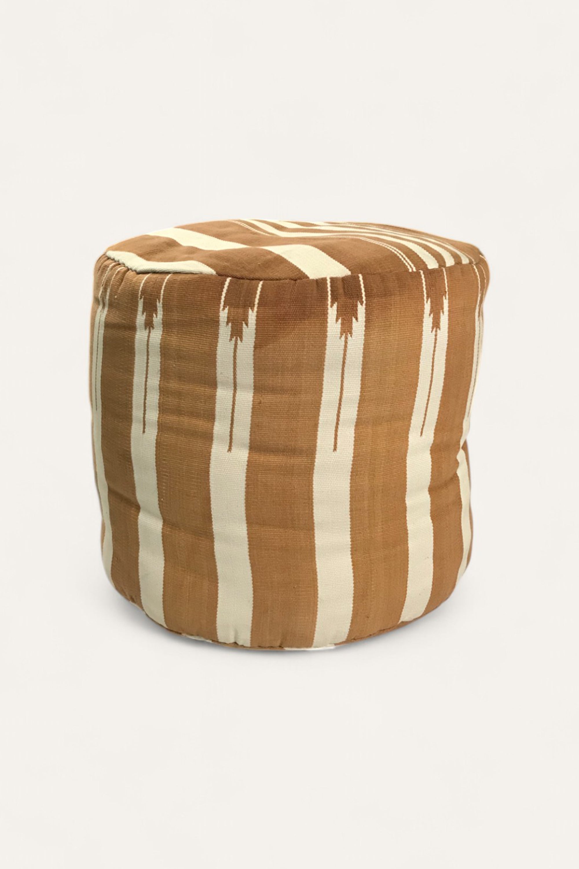 Handwoven Striped Sands Pouf
