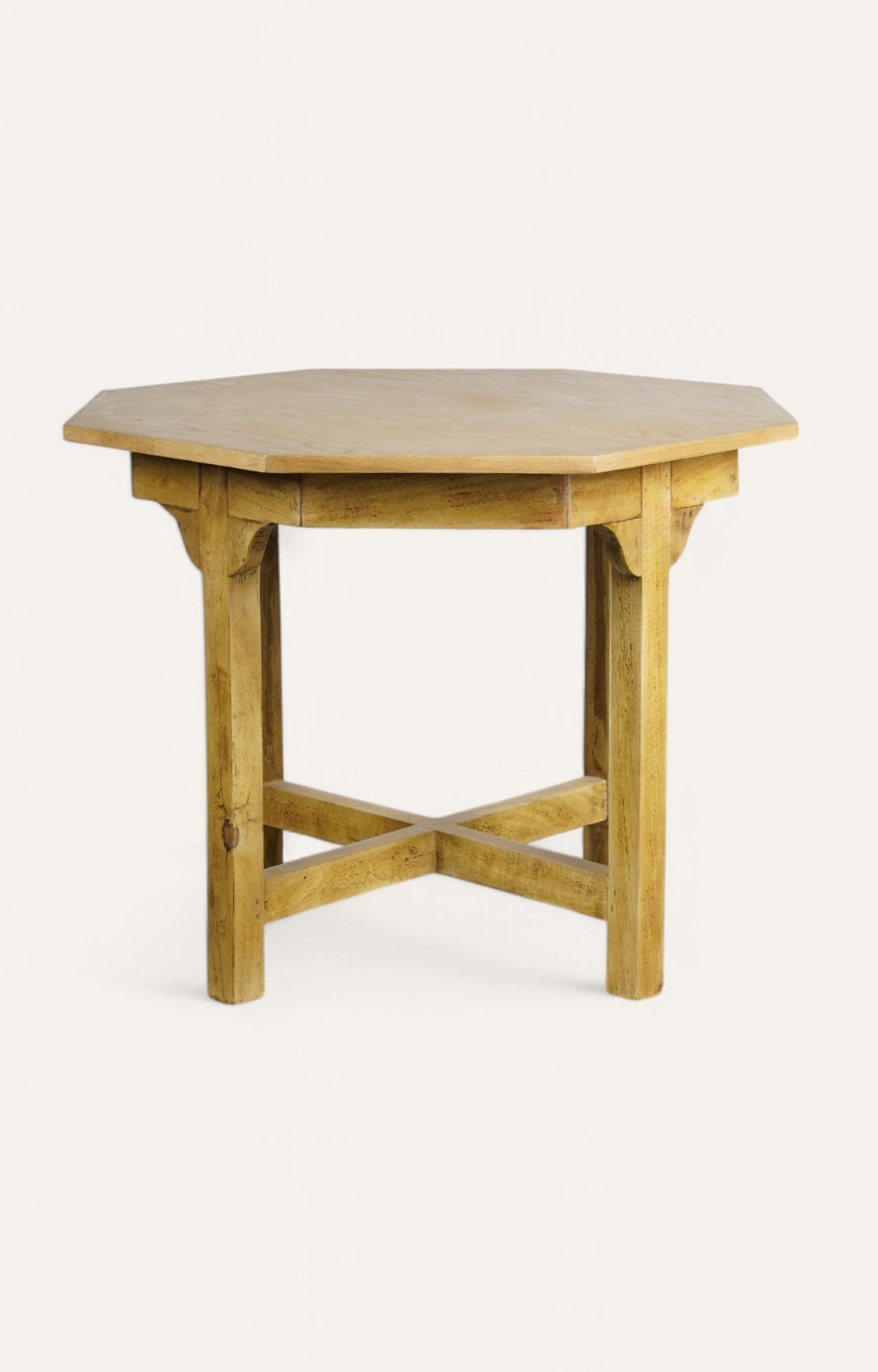 Hexagonal wooden table