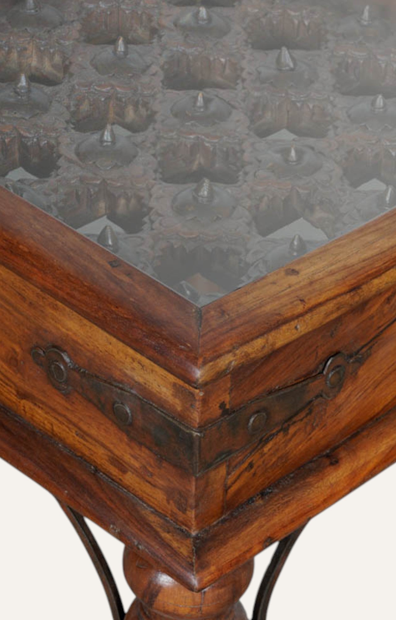 Wood Hand Carved Side Table