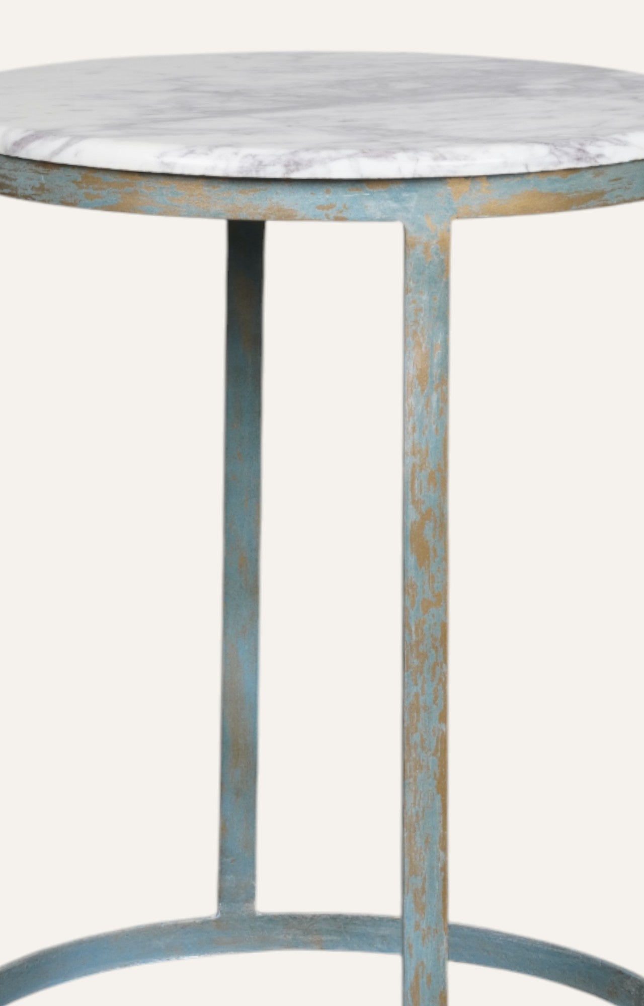 Round Metal Frame Side Table