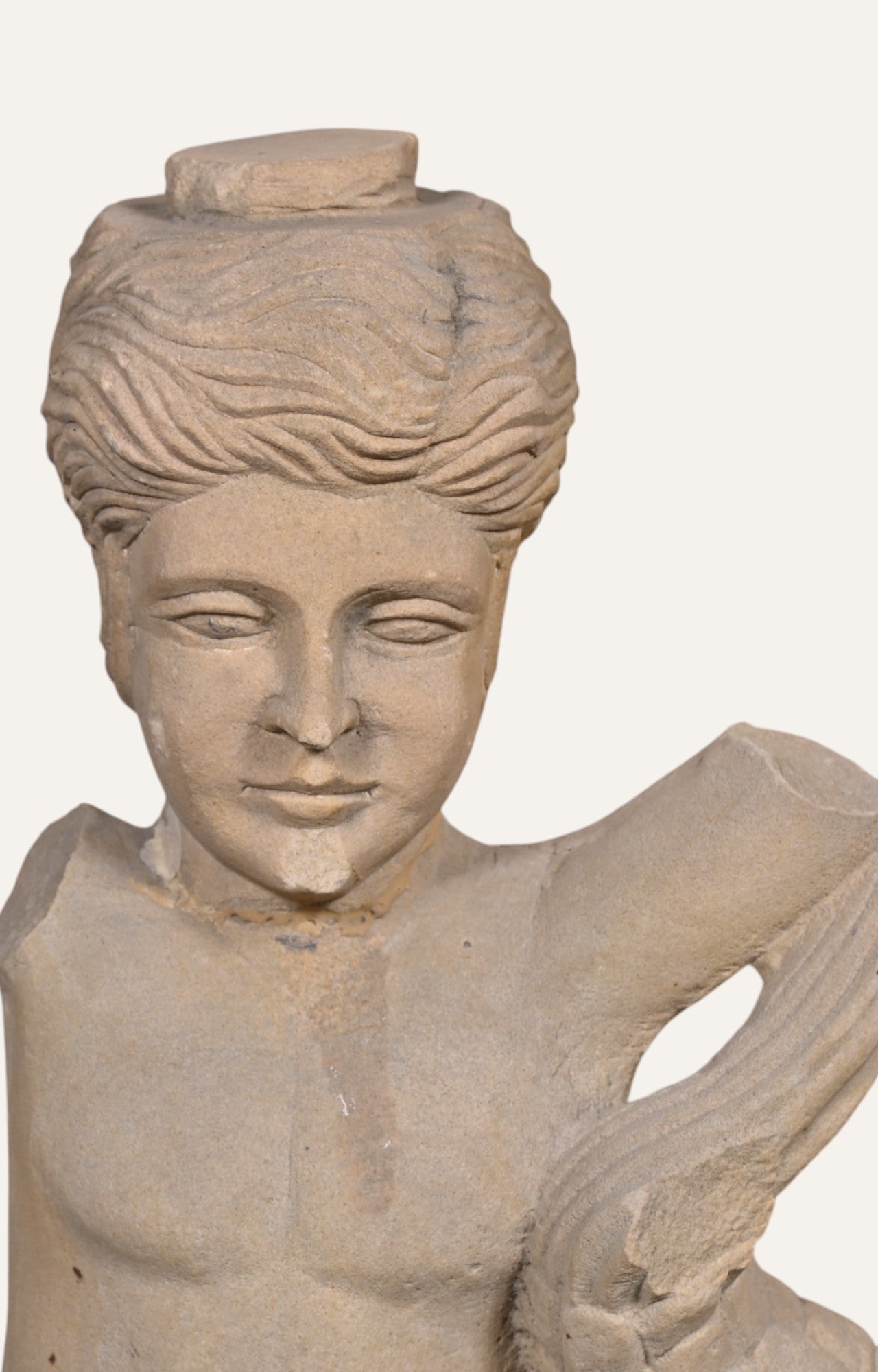 Man with Fish Sculpture