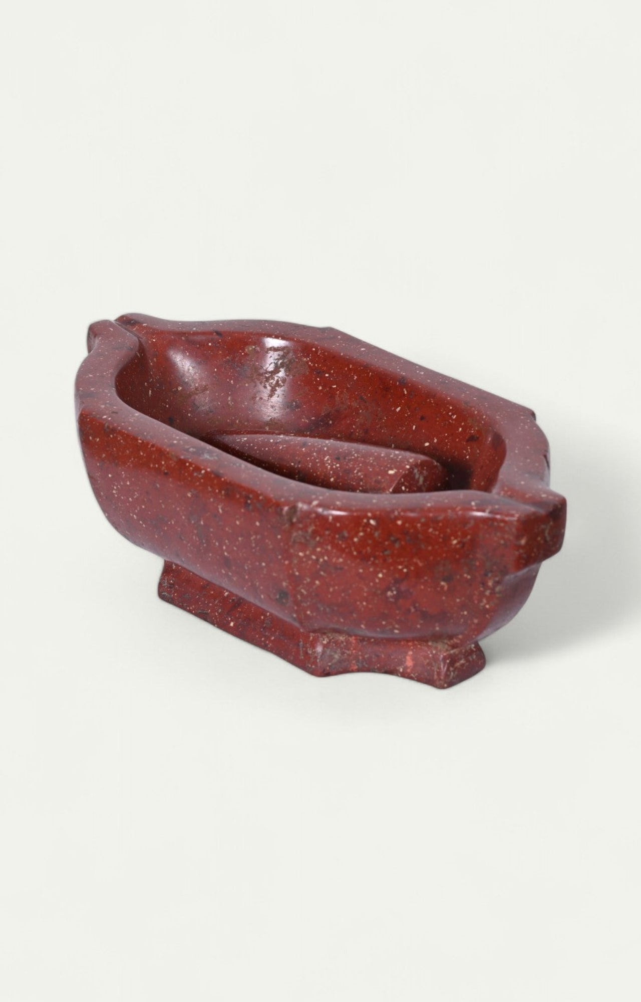 Red Jasper Stone Mortar