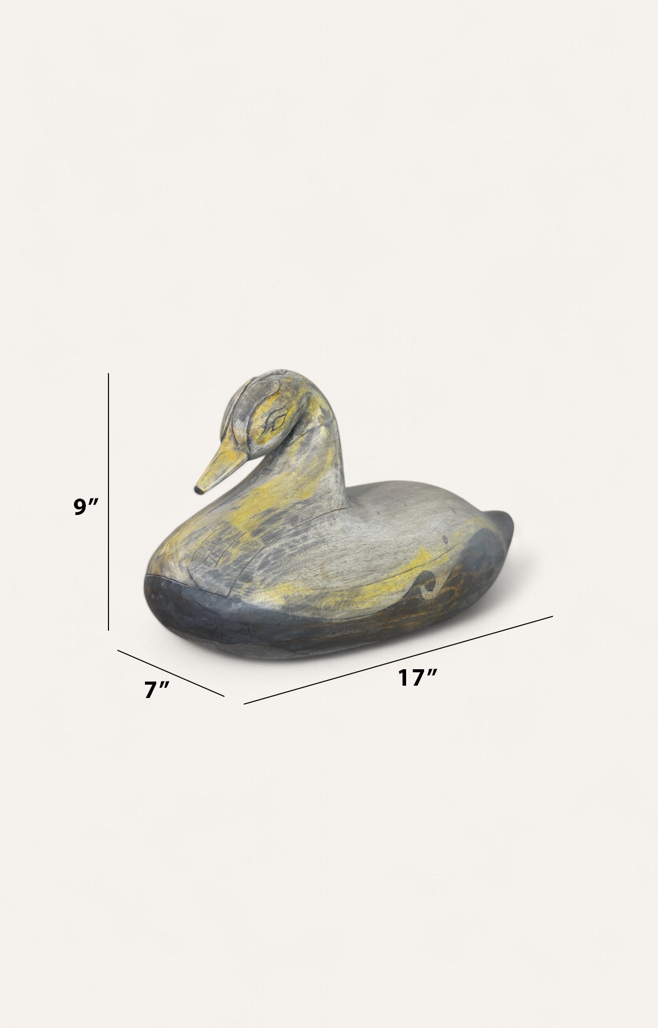 Handcrafted Vintage Wooden Duck