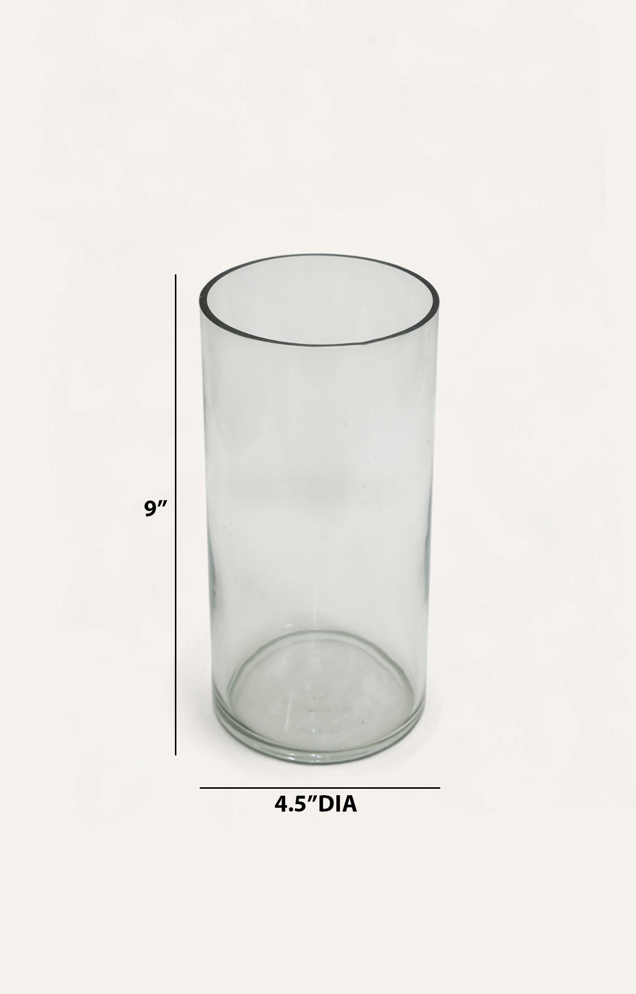 Clear glass vase 