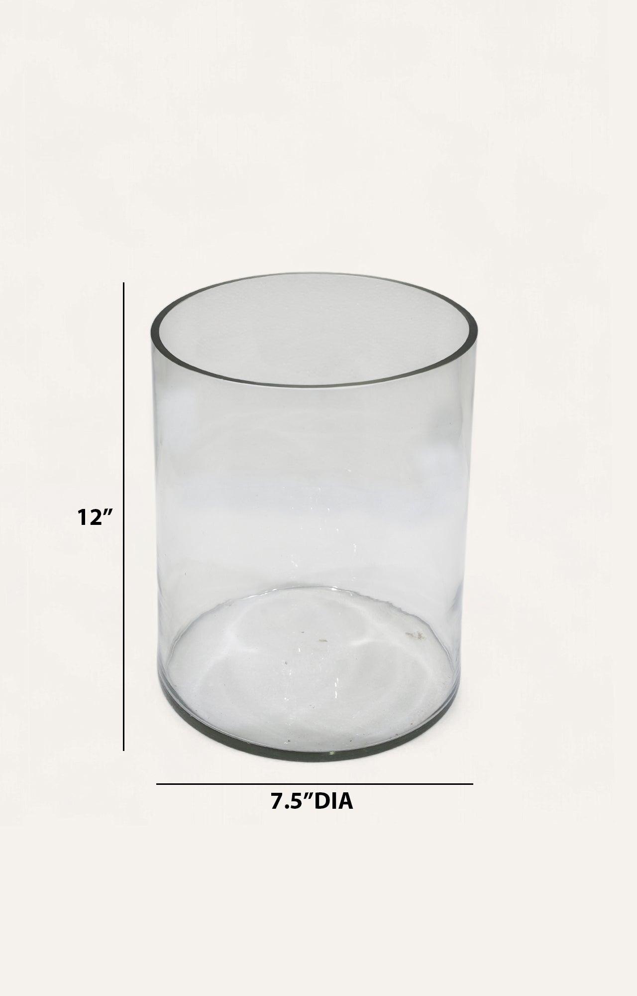 Clear glass vase 