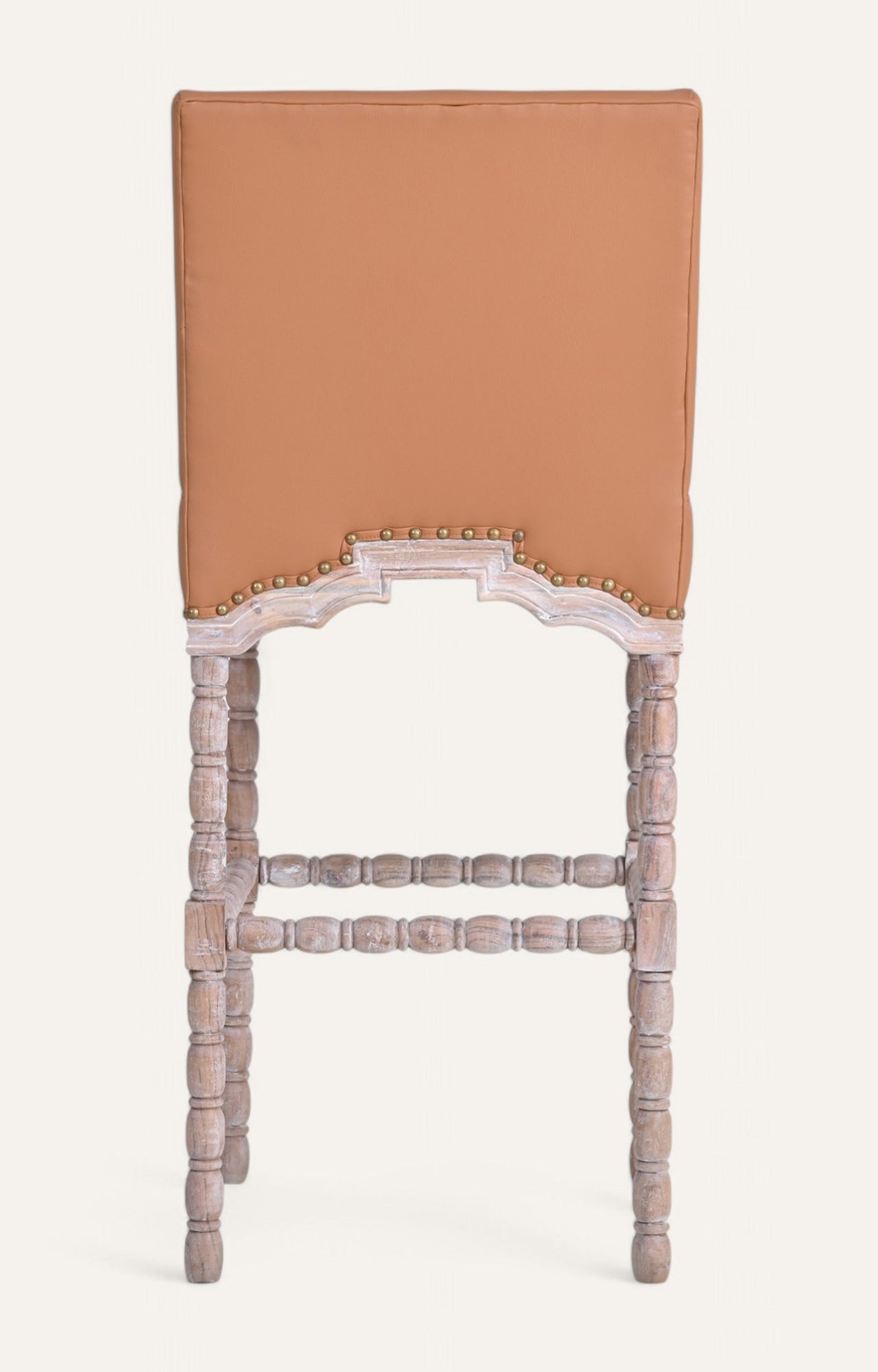 Chair with a rust-colored