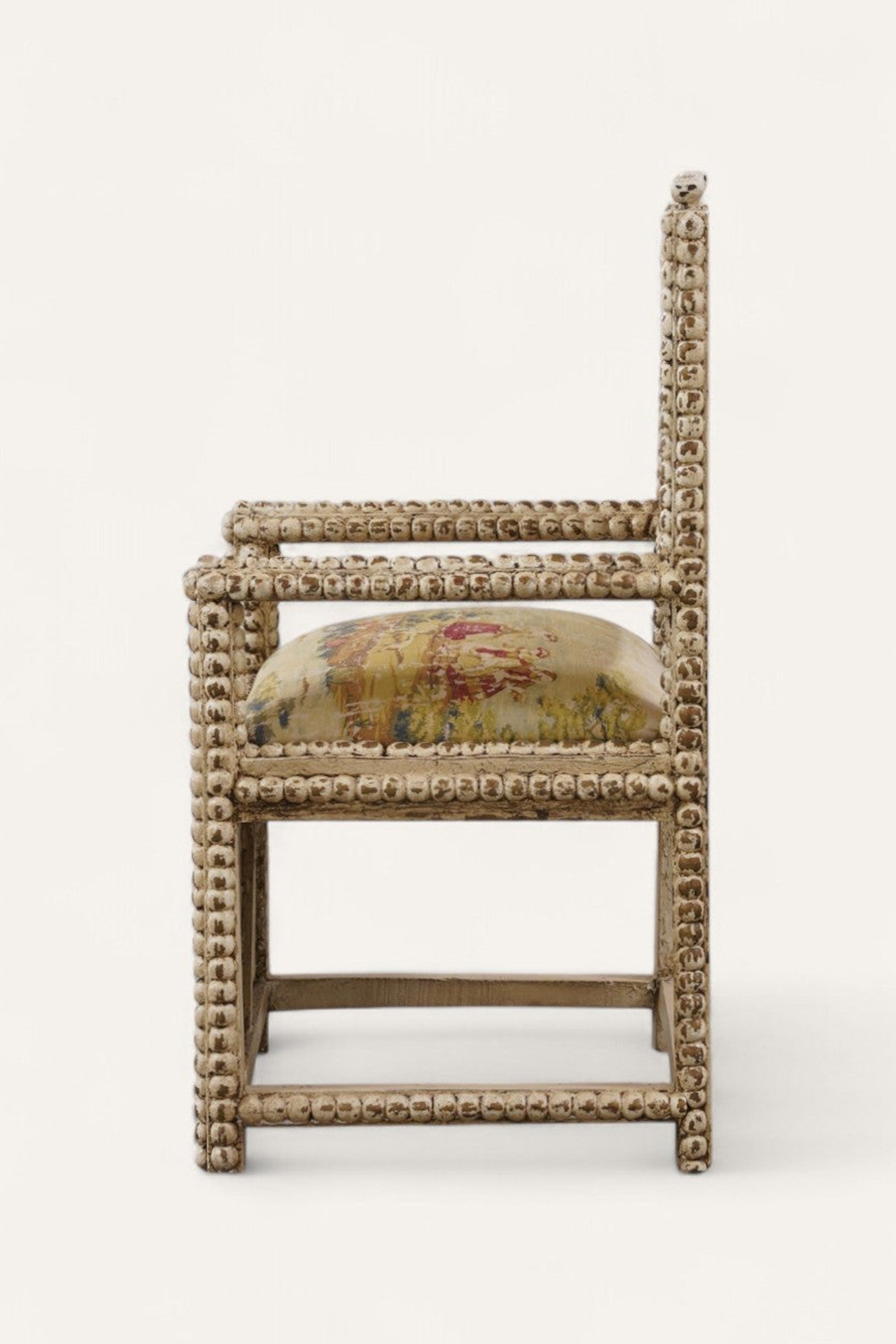 Ornate Teak Wood Armchair