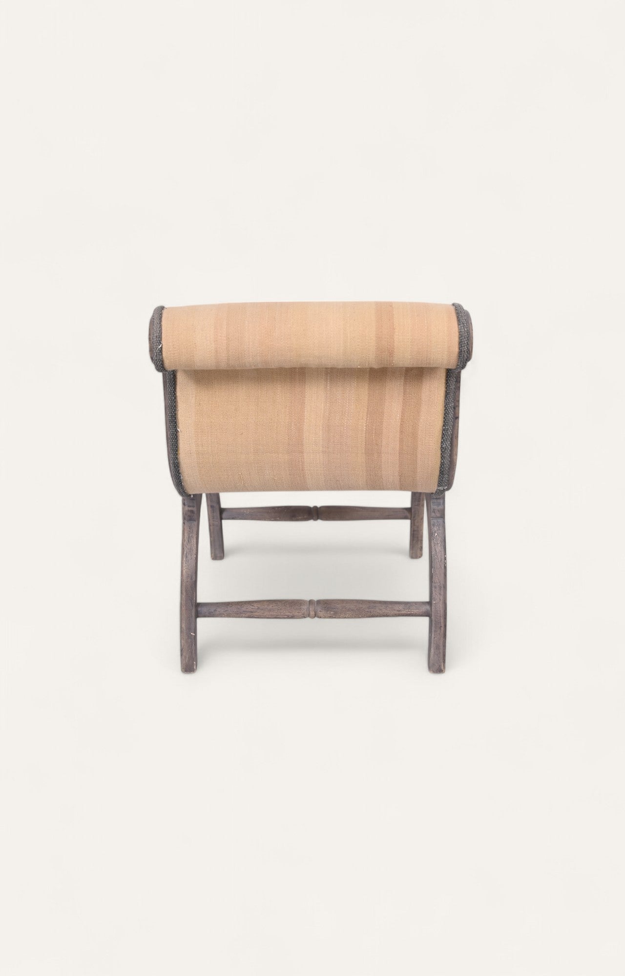 Chair with beige cushioned backrest 