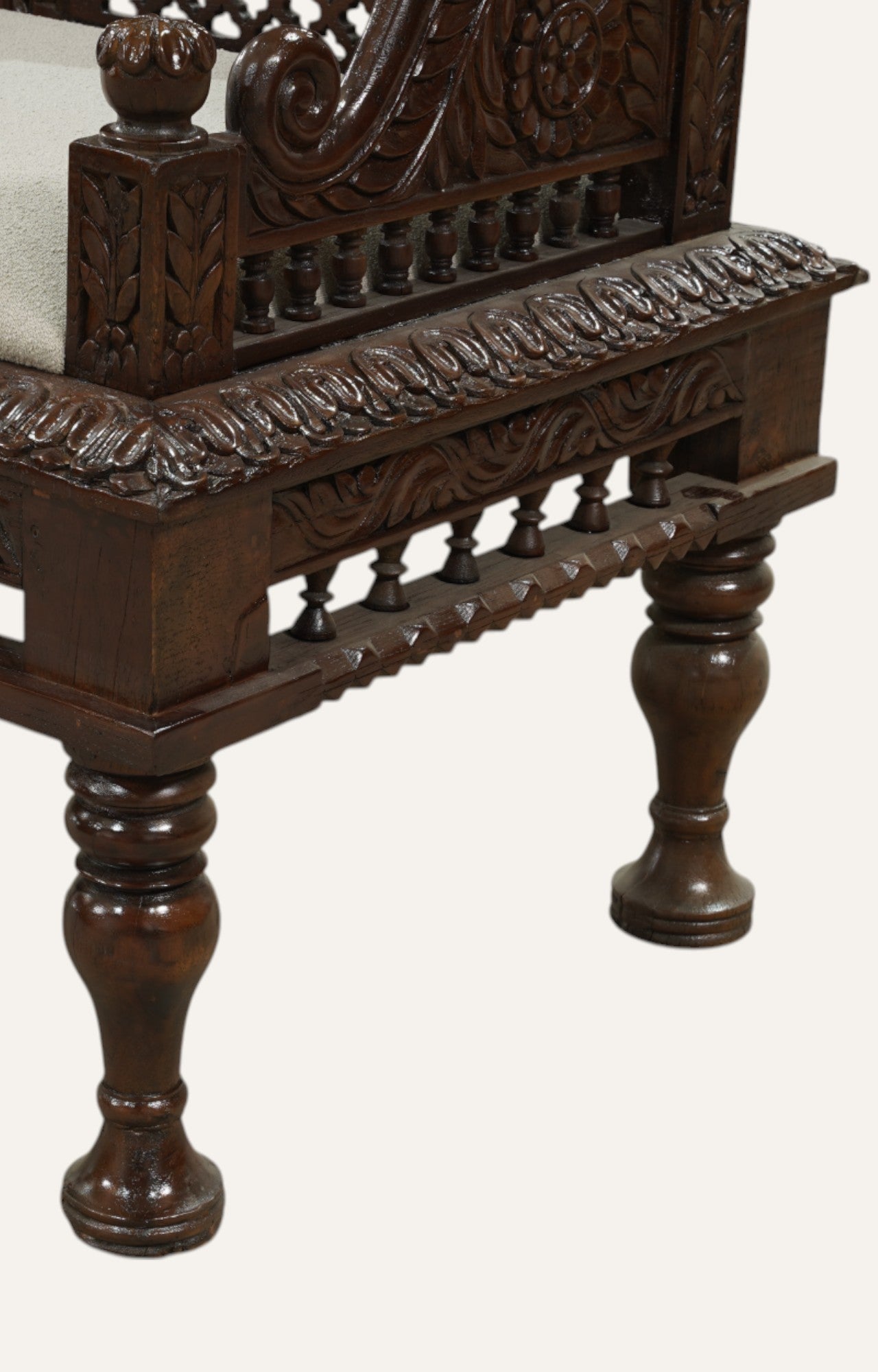 Carved wooden chair 