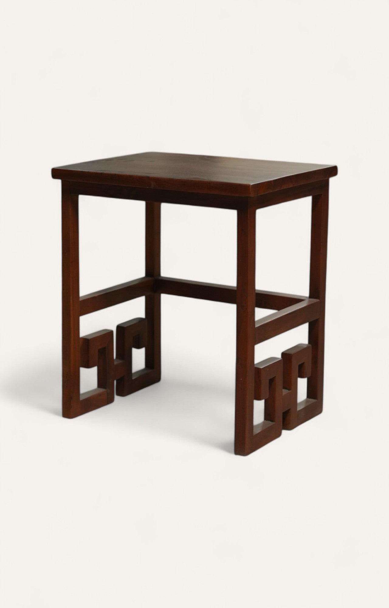 Wooden side table with decorative legs 