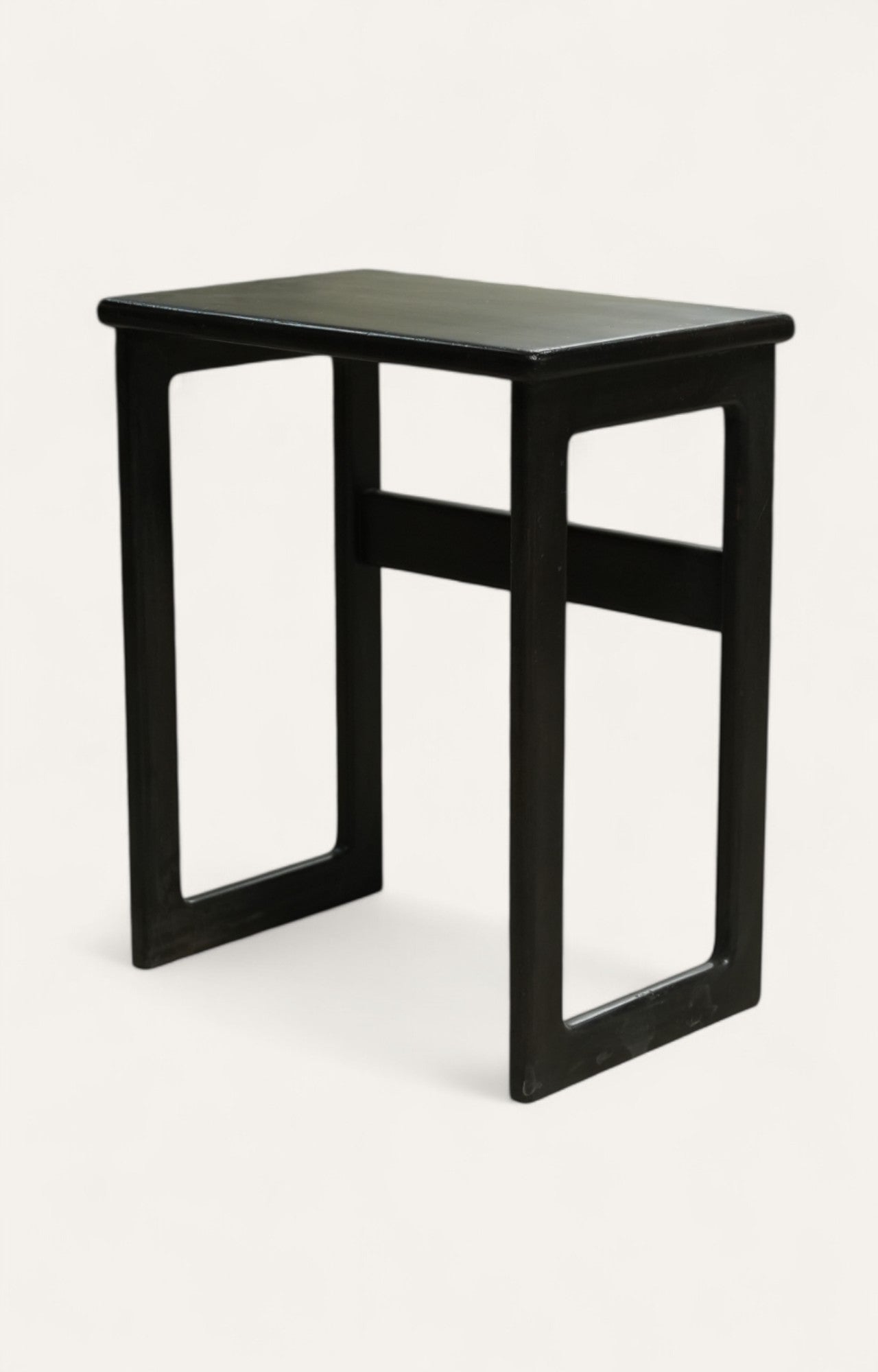 Black wooden side table 