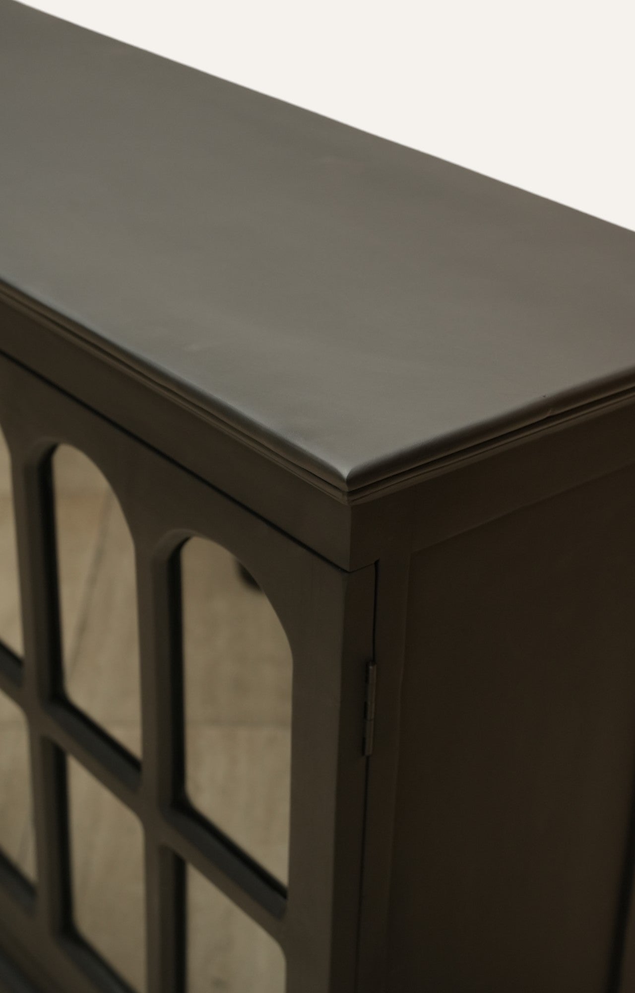 cabinet with glass panels 