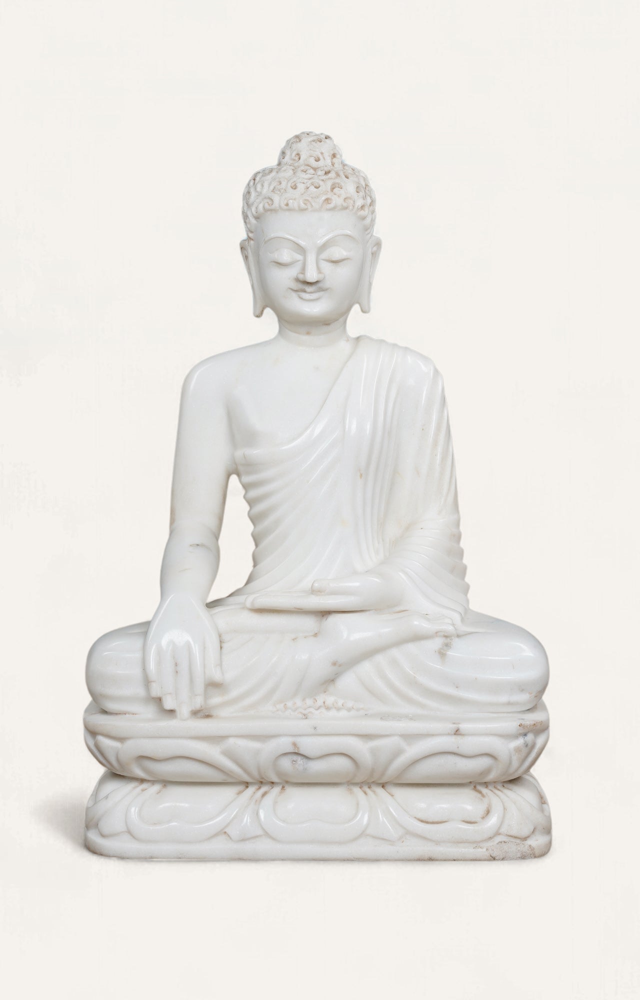 White marble Buddha statue