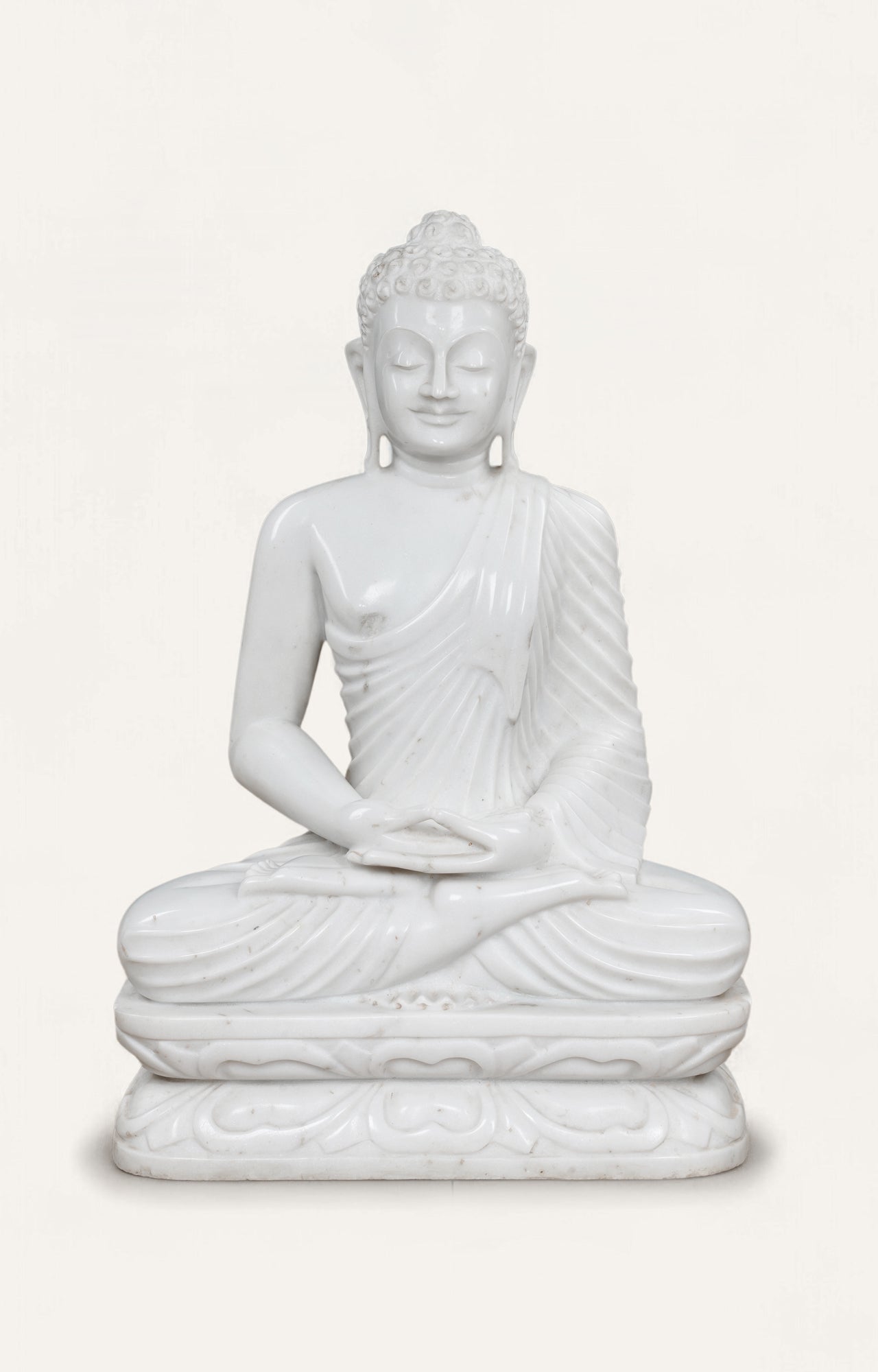 White marble Buddha statue
