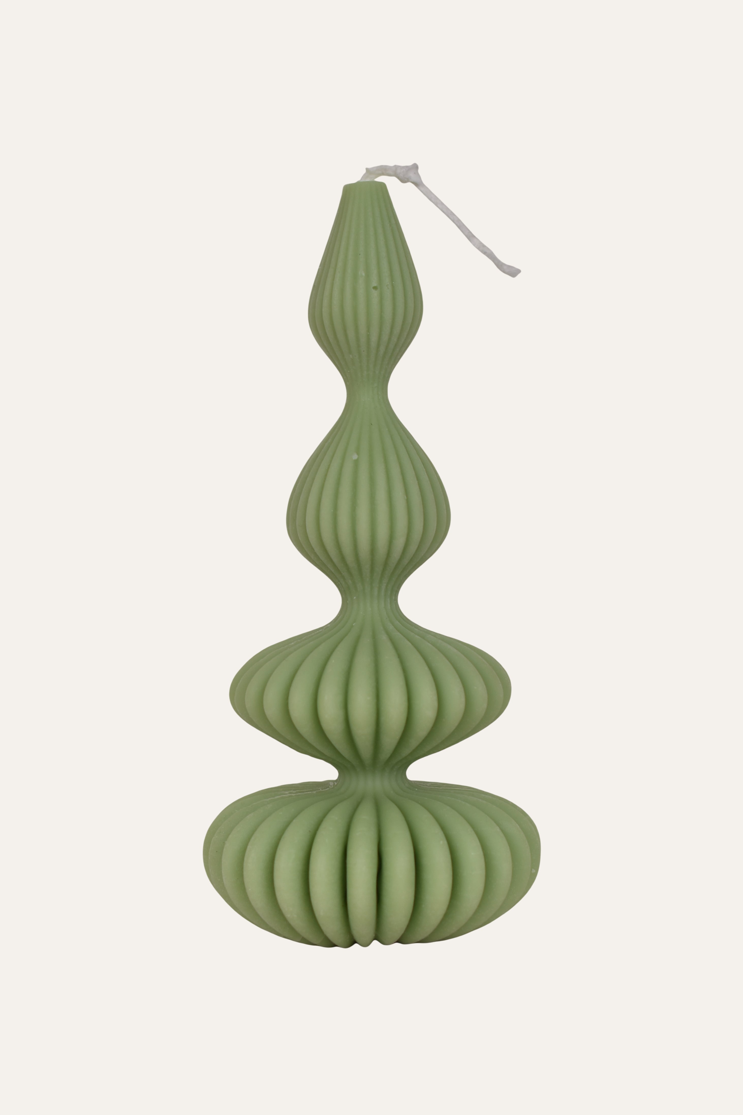 Sage Green Sculptural Decorative Candle