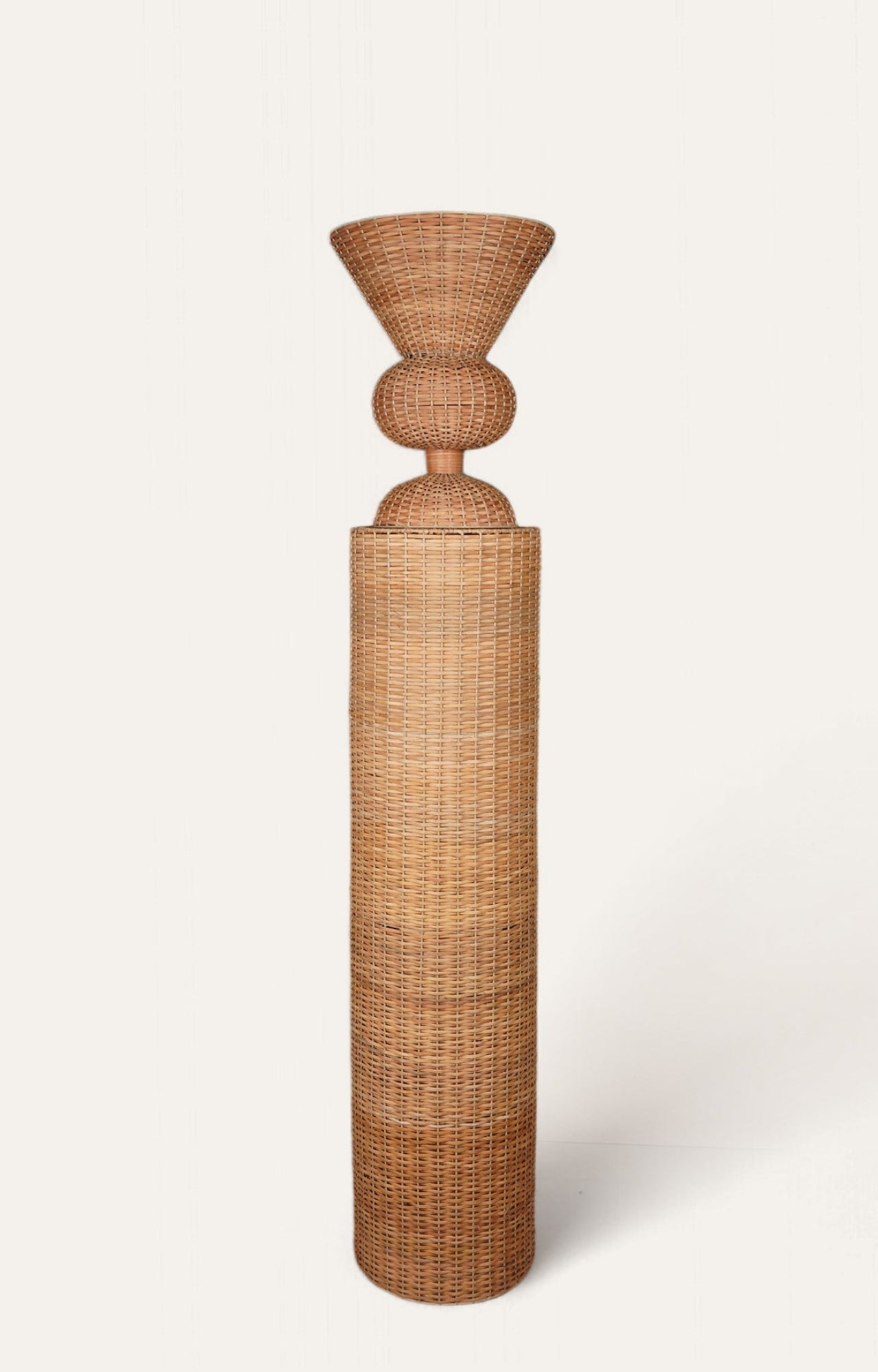 Sculptural Natural Cane Planter