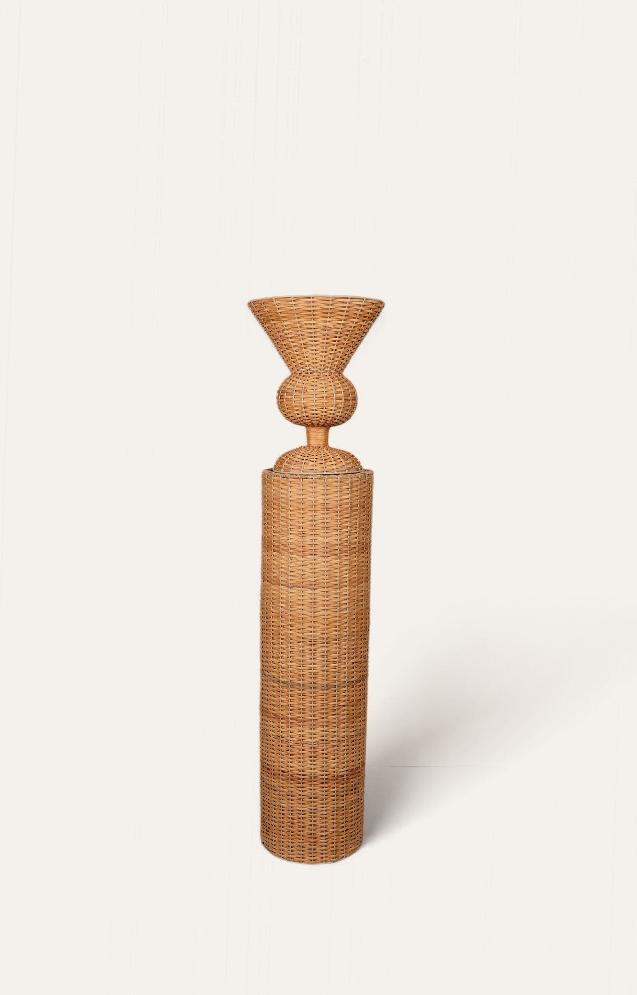 Sculptural Natural Cane Planter