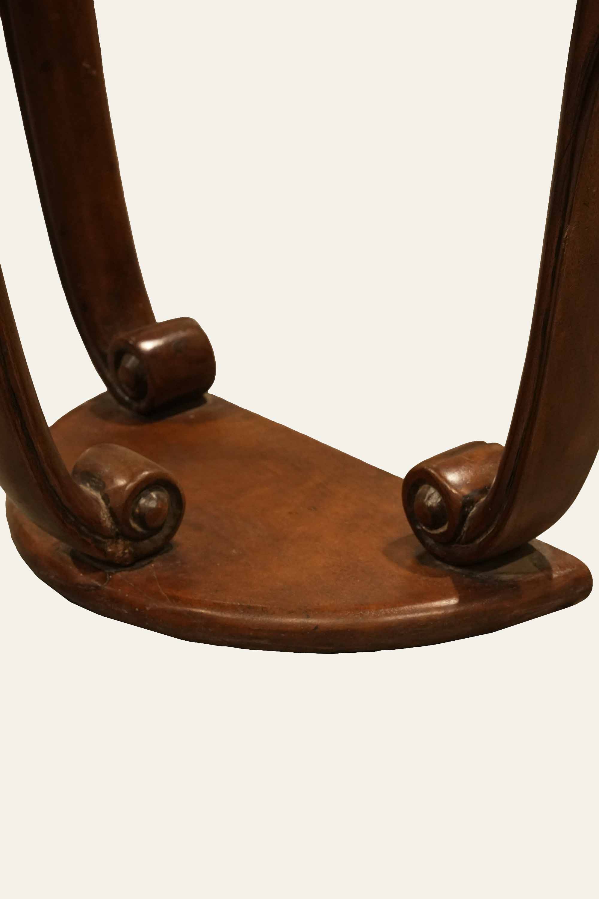 Semi-circular console table for living room