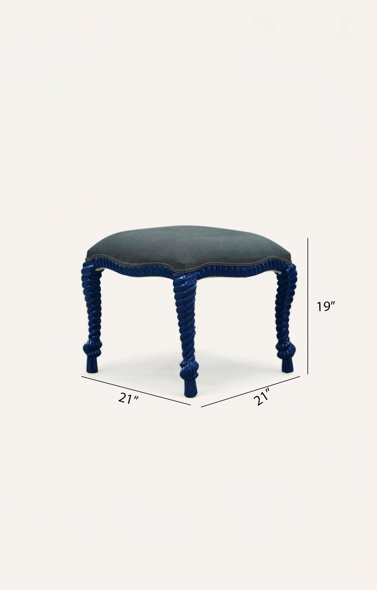 Royal Ottoman with Whimsical Legs