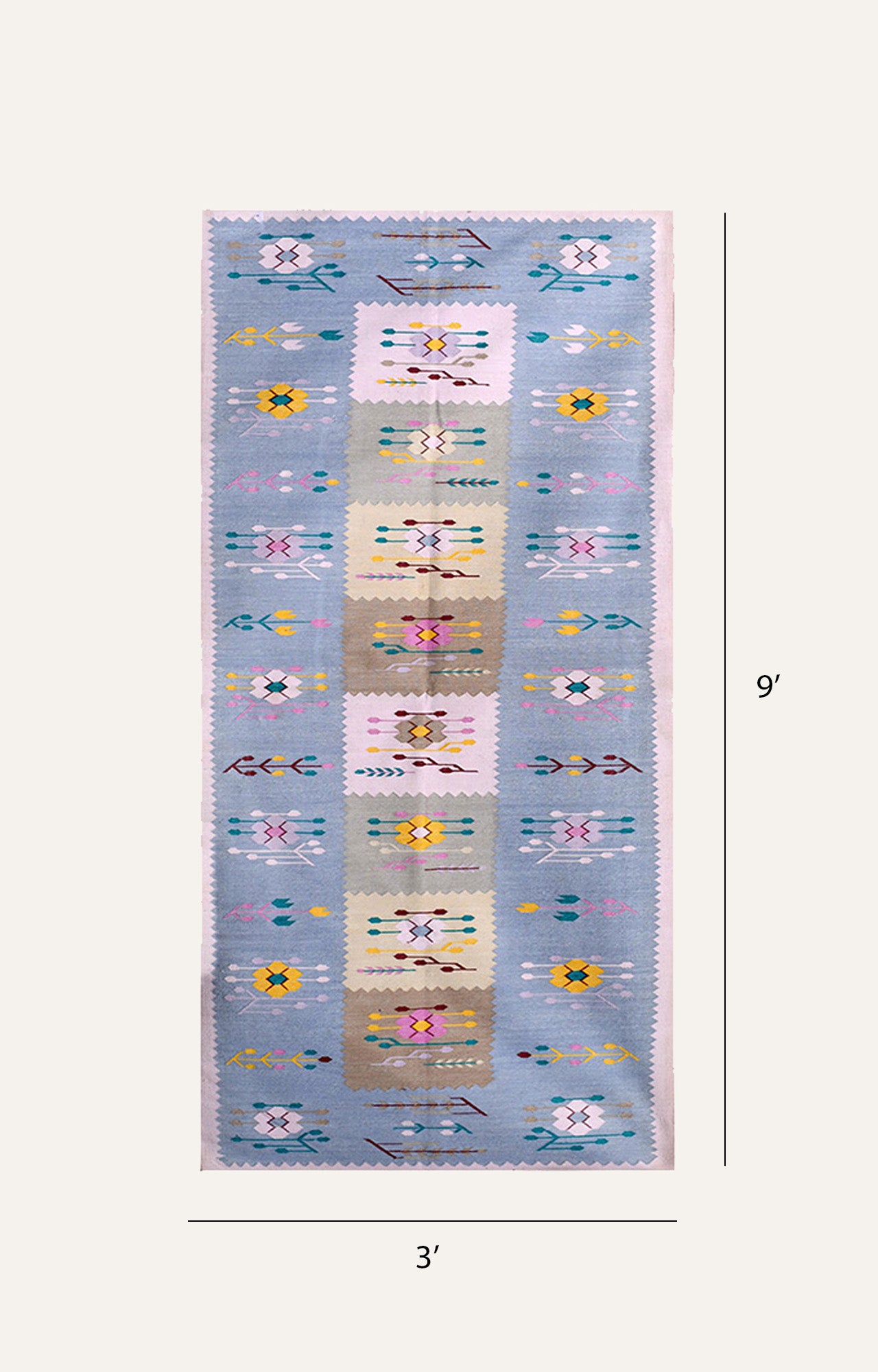 Bohemian Multicolored Floral Cotton Runner