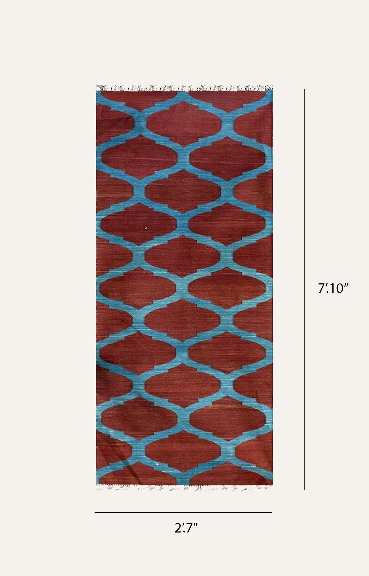 Geometric pattern handmade runner