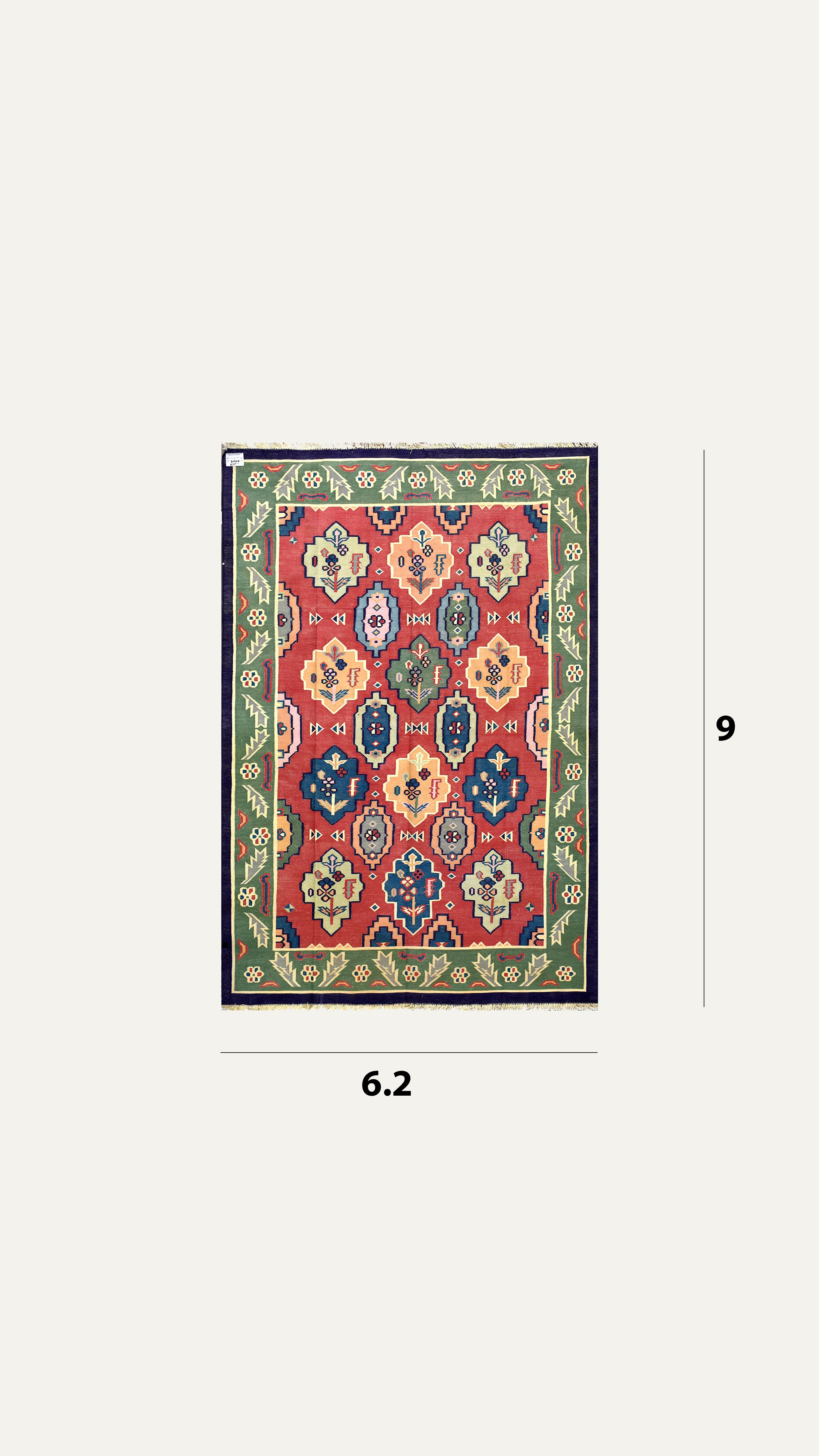 6 x 9 Ft Handwoven Flatweave Floral Pattern Cotton Rug